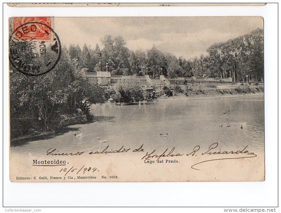 URUGUAY To Argentina  Montevideo  Fuera De Hora Cancel TARJETA POSTAL  Ca1900 POSTCARD Cpa Ak (W4_1666) - Uruguay