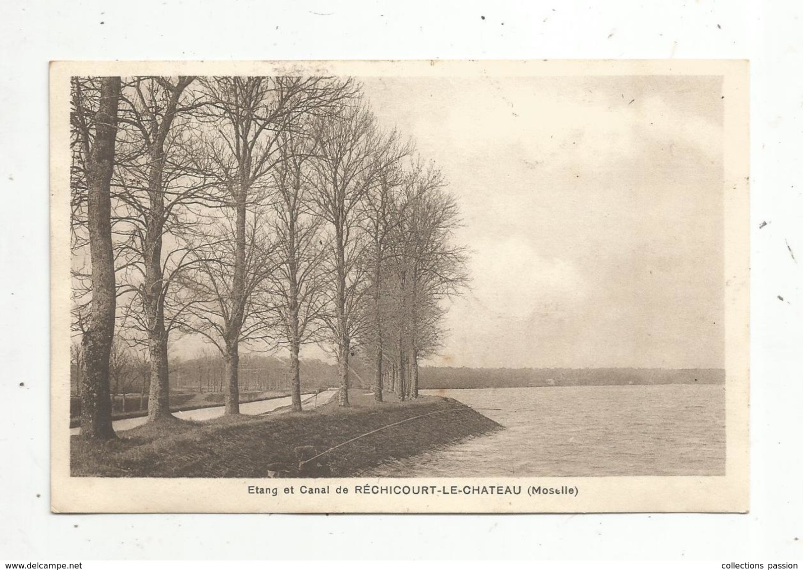 Cp, 57 , étang Et Canal De RECHICOURT LE CHATEAU , Ed. Huber , Voyagée 1935 - Rechicourt Le Chateau