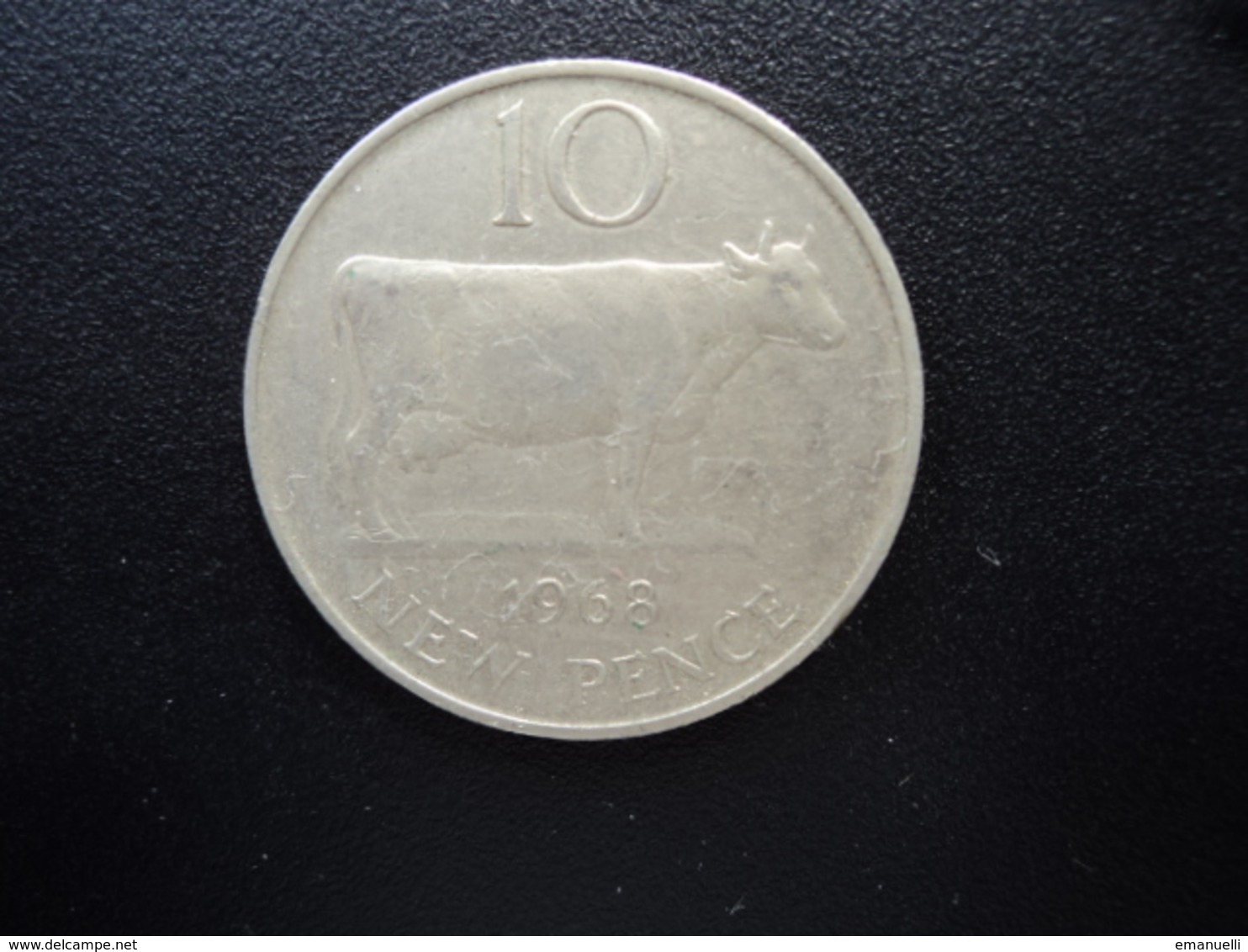 GUERNESEY : 10 NEW PENCE 1968   KM 24    SUP / TTB+ * - Guernesey