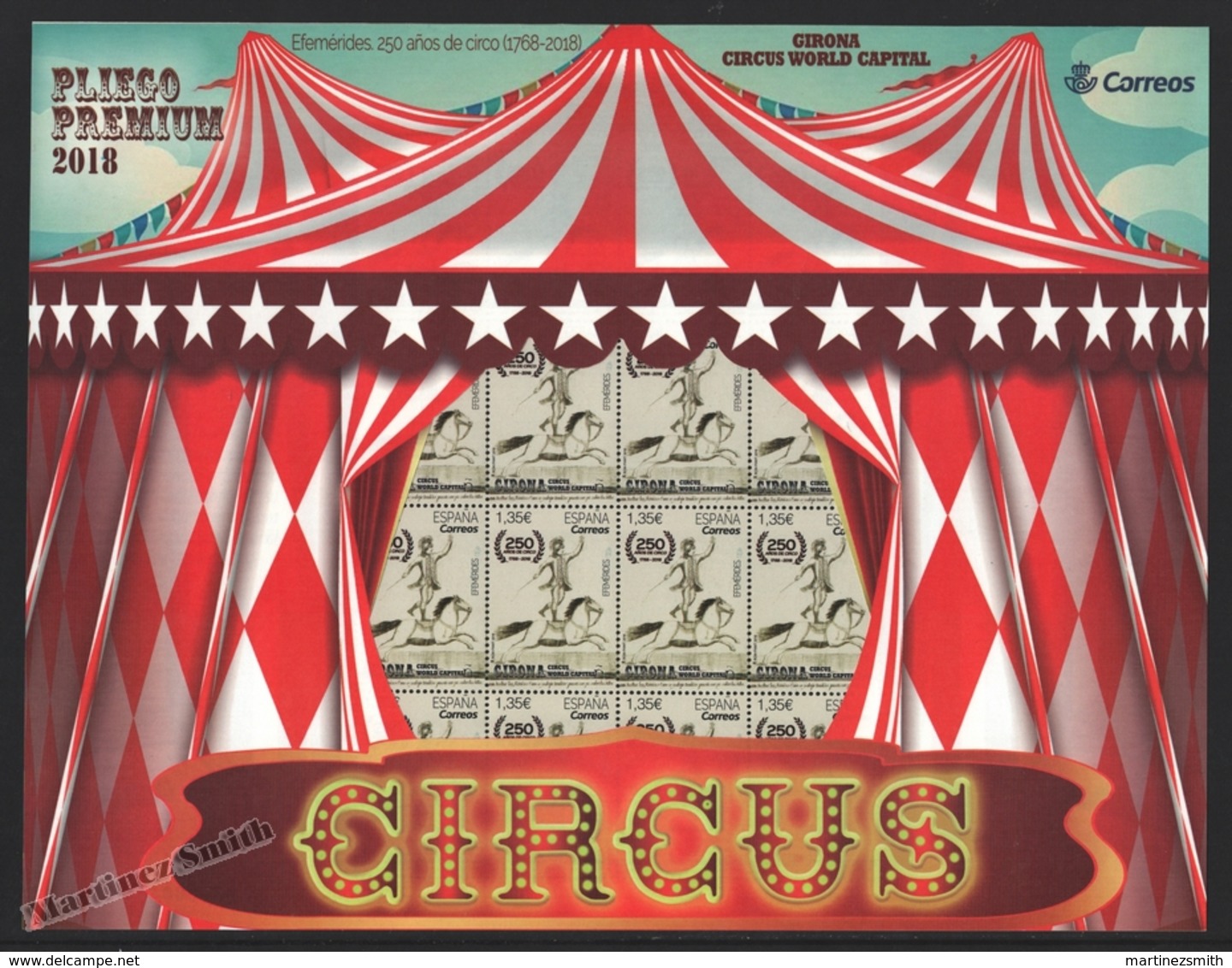 Espagne - Spain - España - Premium Sheet 2018 - Girona Circus World Capitla - 250th Ann Of The Circus - MNH - Fogli Completi