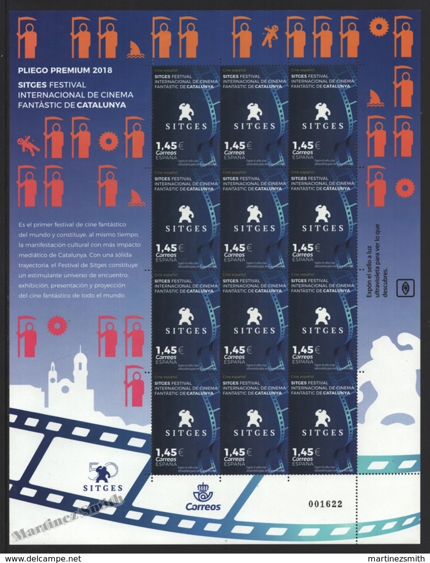 Espagne - Spain - España - Premium Sheet 2018 - Sitges, International Fantastic Cinema Festival - MNH - Feuilles Complètes