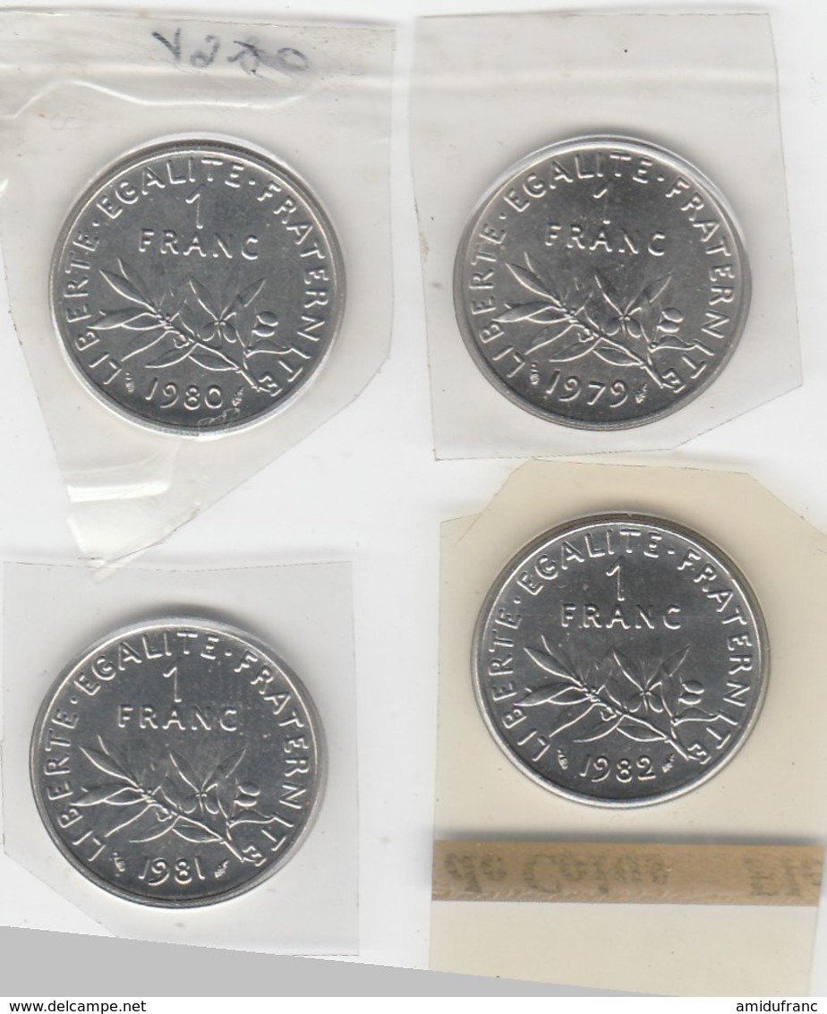 1 Franc 1979,1980,1981,1982 Scellées - Autres & Non Classés