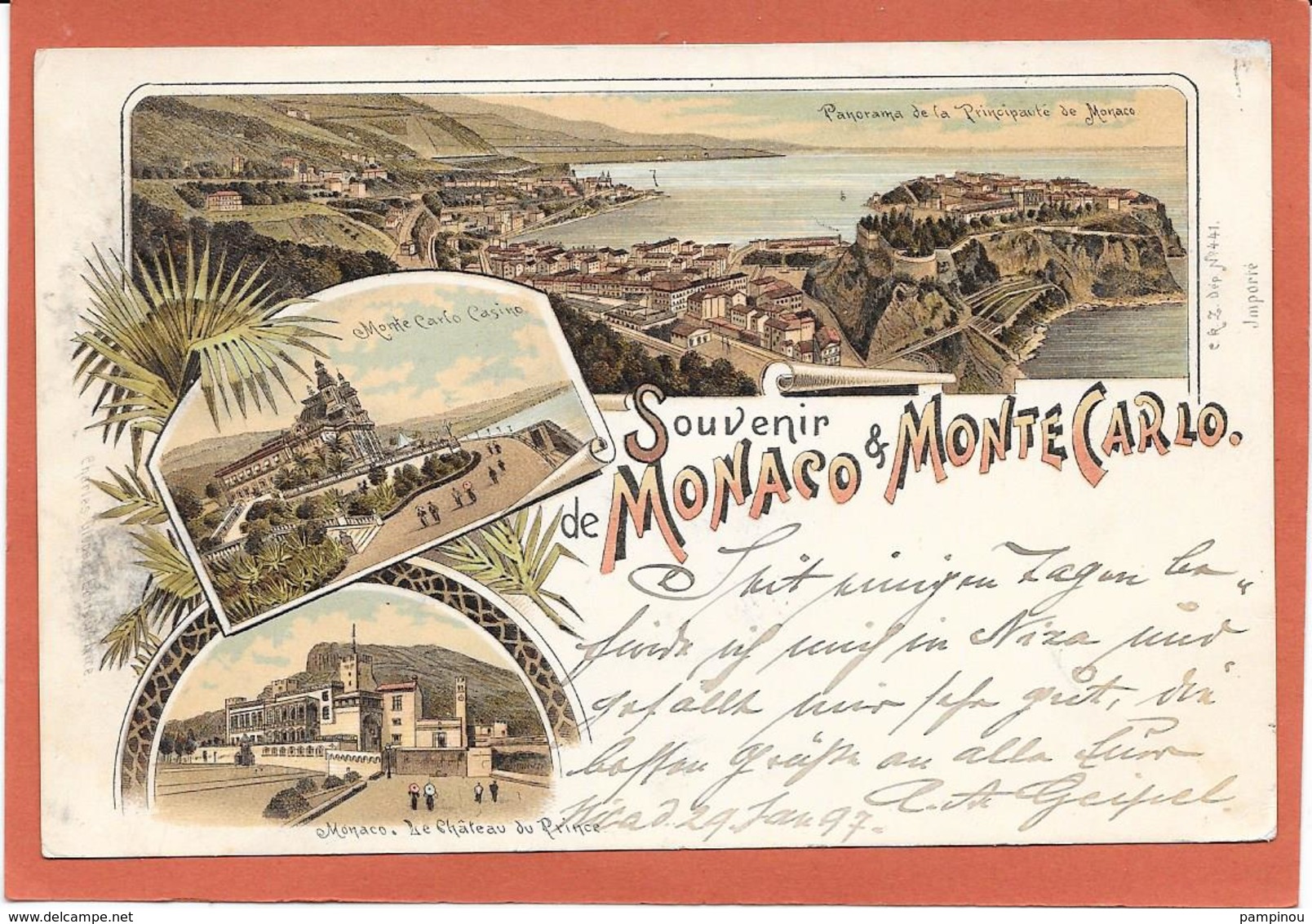 Souvenir De MONACO & MONTE CARLO 1897 - Monte-Carlo