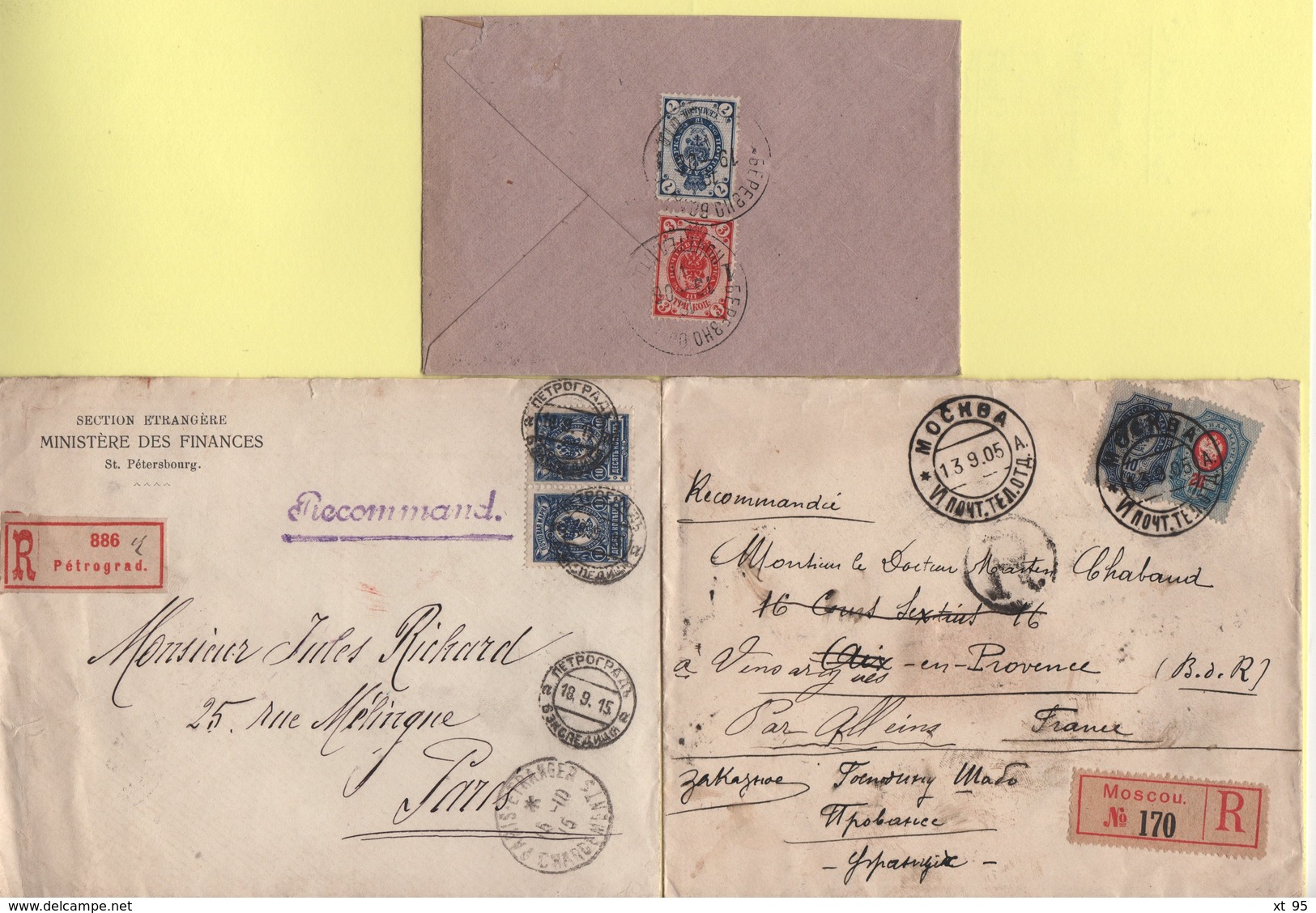 Russie - Lot De 3 Lettres Dont 2 Recommandees - Voir Scan - Briefe U. Dokumente