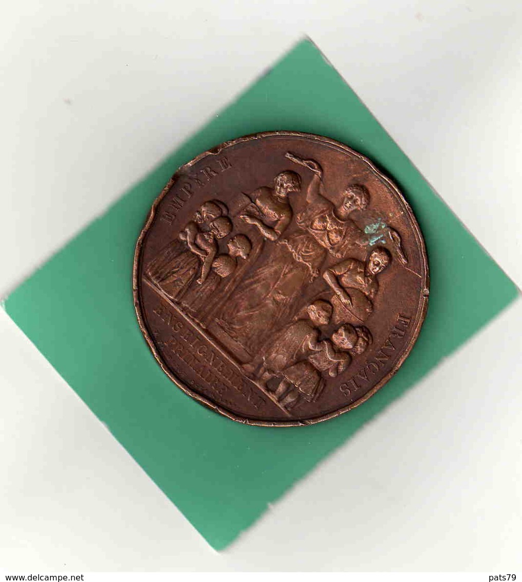 Médaille   - ENSEIGNEMENT PRIMAIRE  ( Poids: 66,60 Grs - Diamètre: 51mm)  Métal: BRONZE - Sur Tranche  Dép. Hte GARONNE - Professionnels / De Société