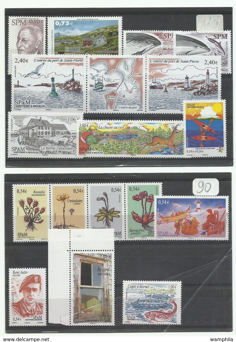 SPM Lot De Timbres ** MNH Faciale Environ 20€45 - Unused Stamps