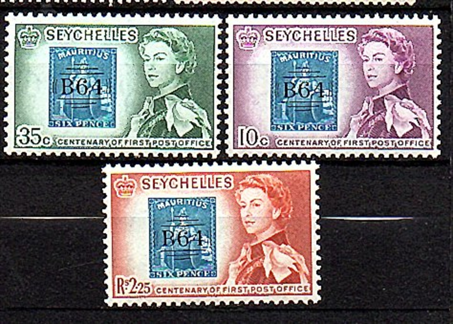 Seychelles 1961 1st Post Office MNH Set SG 193-5 (275) - Seychellen (...-1976)