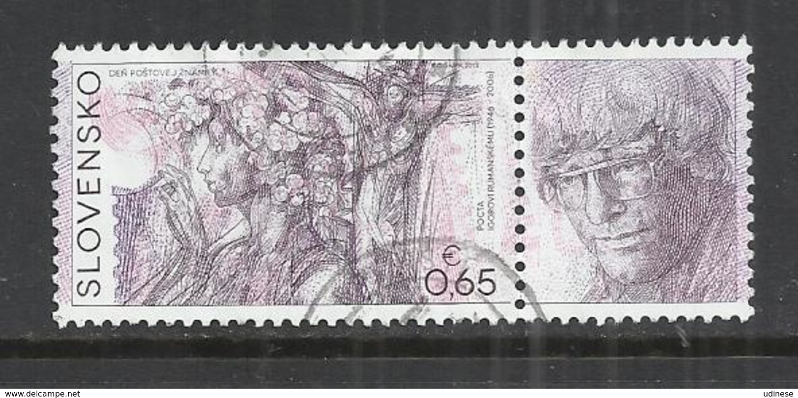 SLOVAKIA 2013 - IGOR RUMANSKY, GRAPHIC - OBLITERE USED GESTEMPELT USADO - Used Stamps