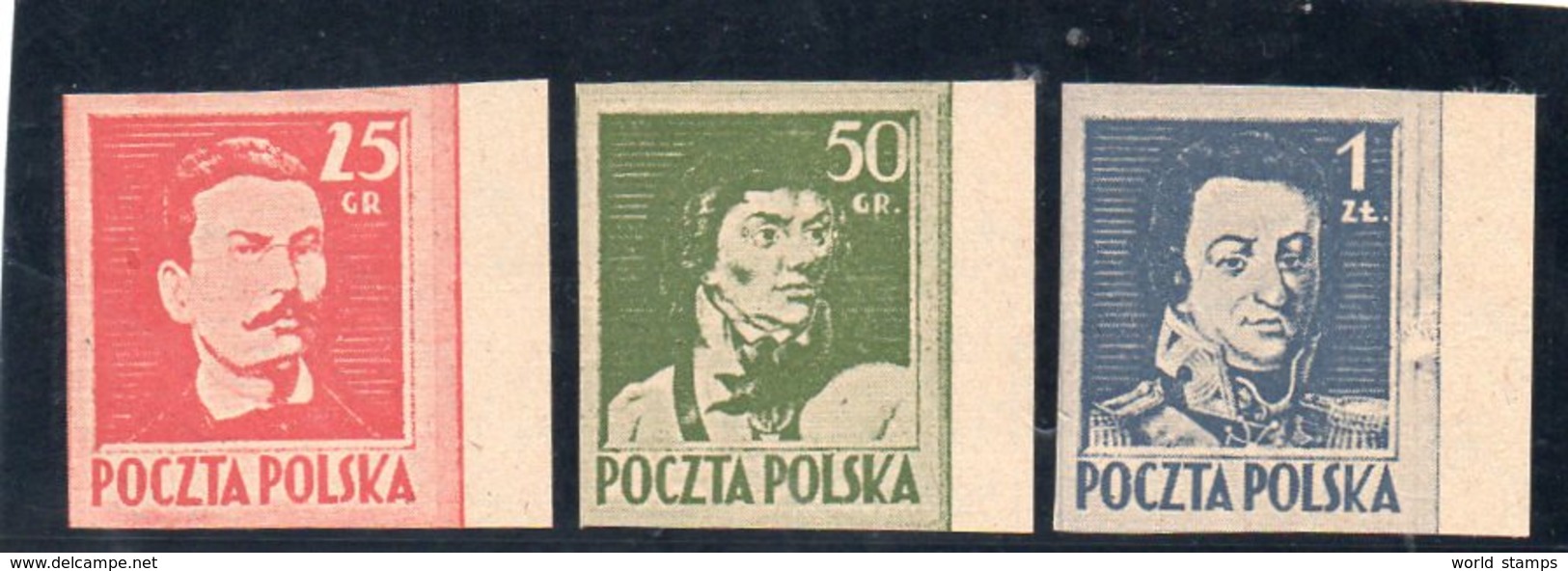 POLOGNE 1944 SANS GOMME REIMPRESION/REPRINT - Unused Stamps