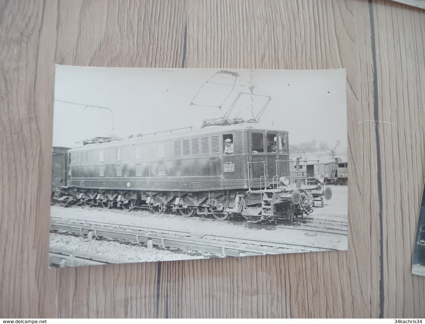 Photo Format Carte Photo L.Herman Train Locomotive PLM 161 C 9 - Trenes