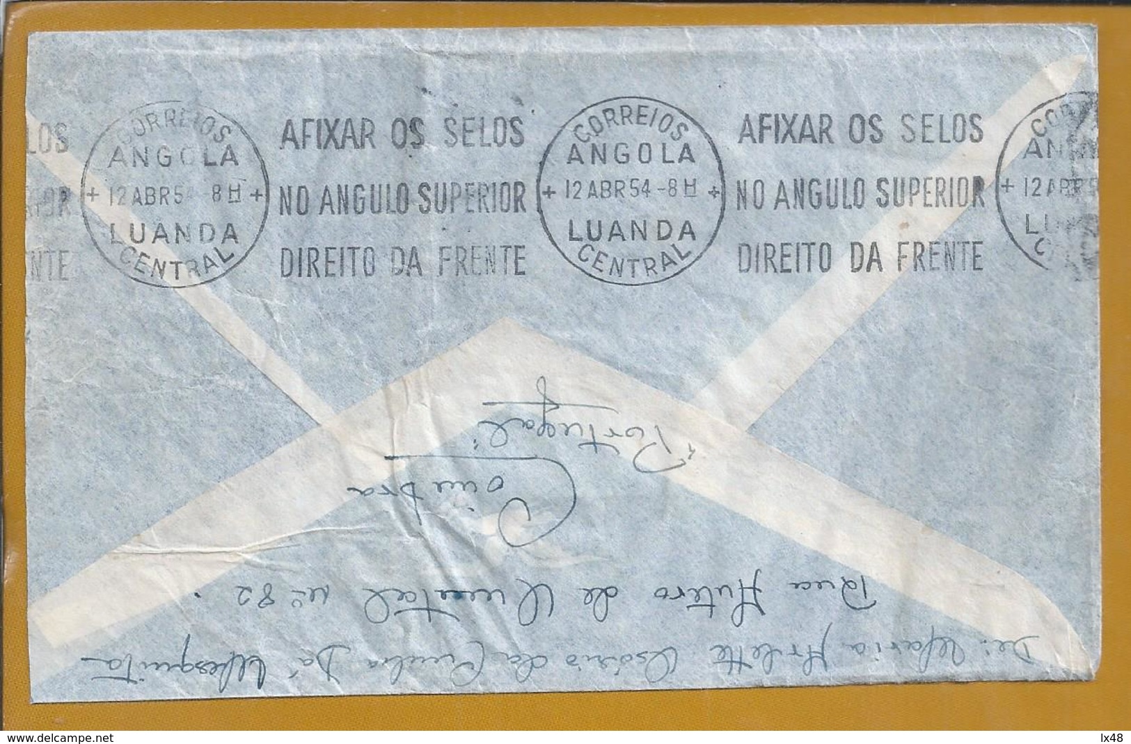 TAP. Inauguração Da Linha De África Com Quadrimotor. Lisboa / Luanda 1954. Aviação. Flâmula De Angola. Erro 1953 - Covers & Documents