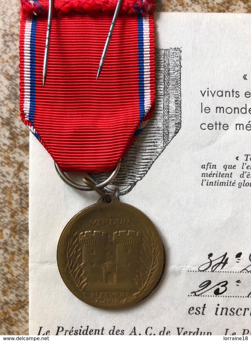 Médaille De Verdun 23 Eme D’artillerie - 1914-18