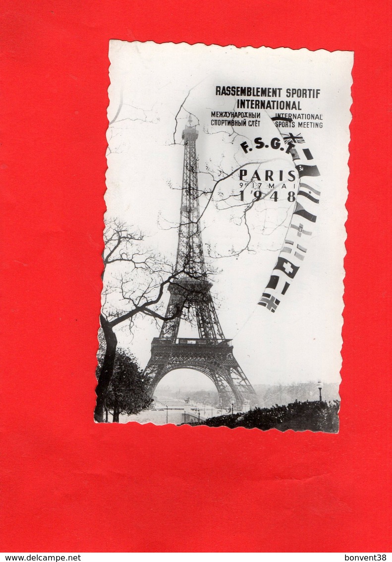 F2904 - PARIS 1948 - Rassemblement Sportif International - F.S.G.T - La Tour Eiffel - Tour Eiffel