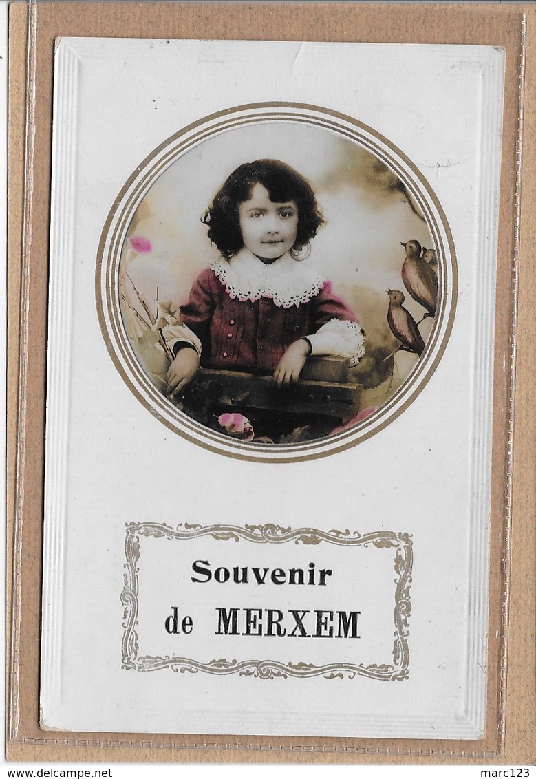 MERKSEM:  SOUVENIR DE MERXEM-VERSTUURD 1910-KIND - Autres & Non Classés