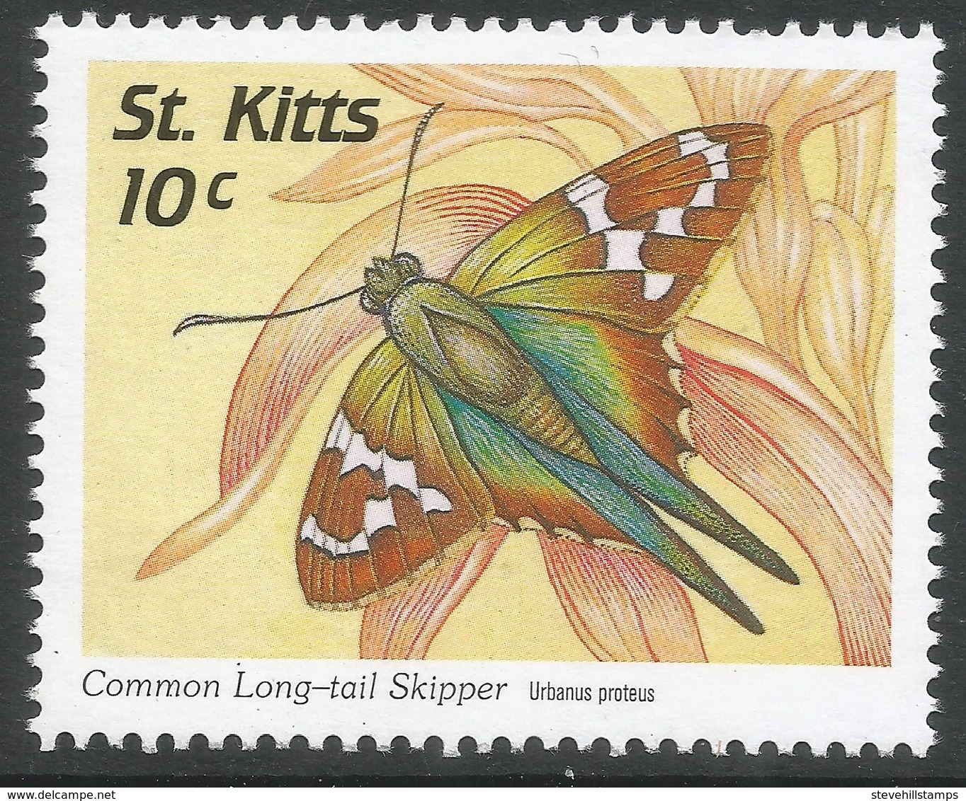 St Kitts. 1997 Butterflies 10c MNH. SG 500 - St.Kitts And Nevis ( 1983-...)