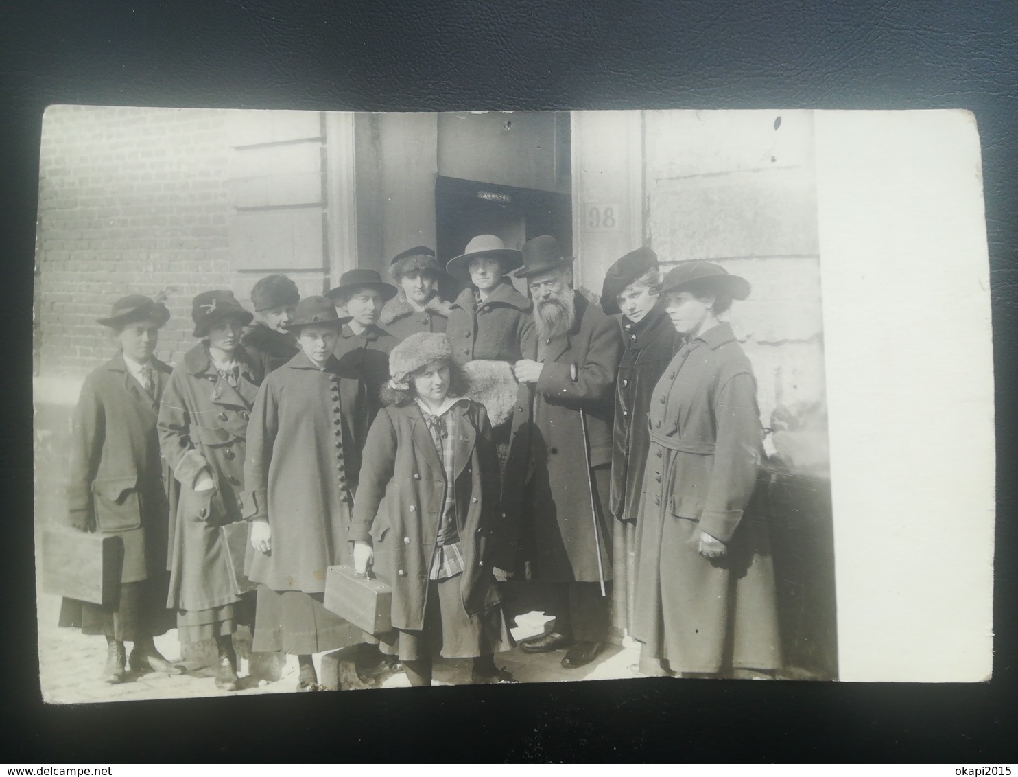 ACADÉMIE DE DESSIN DE LOUVAIN BRABANT FLAMAND BELGIQUE ÉLÈVES PROFESSEUR PÉRIODE GUERRE 1914 - 1918  PERSONNES IDENTIFIÉ - Leuven