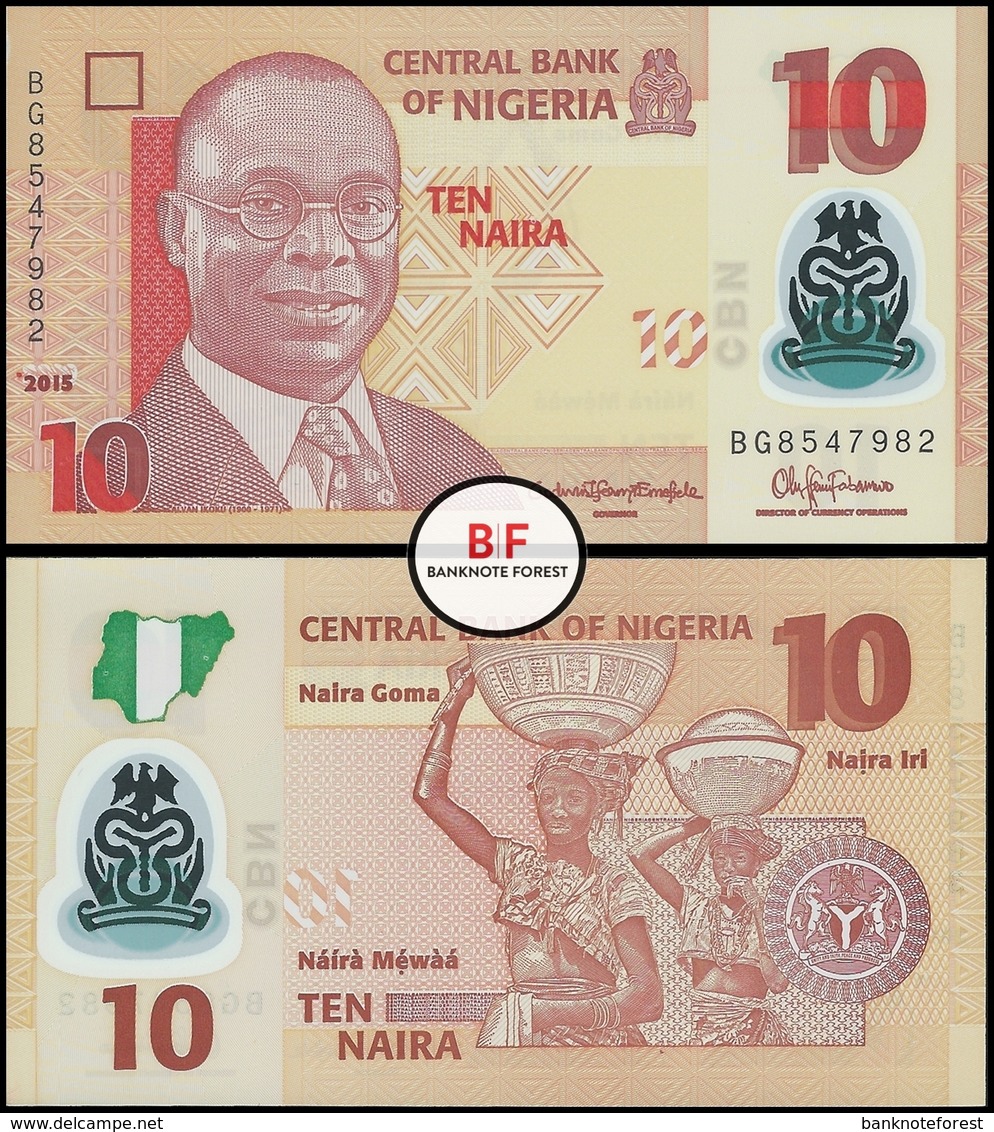 Nigeria | 10 Naira | 2015 | P.39f | UNC - Nigeria