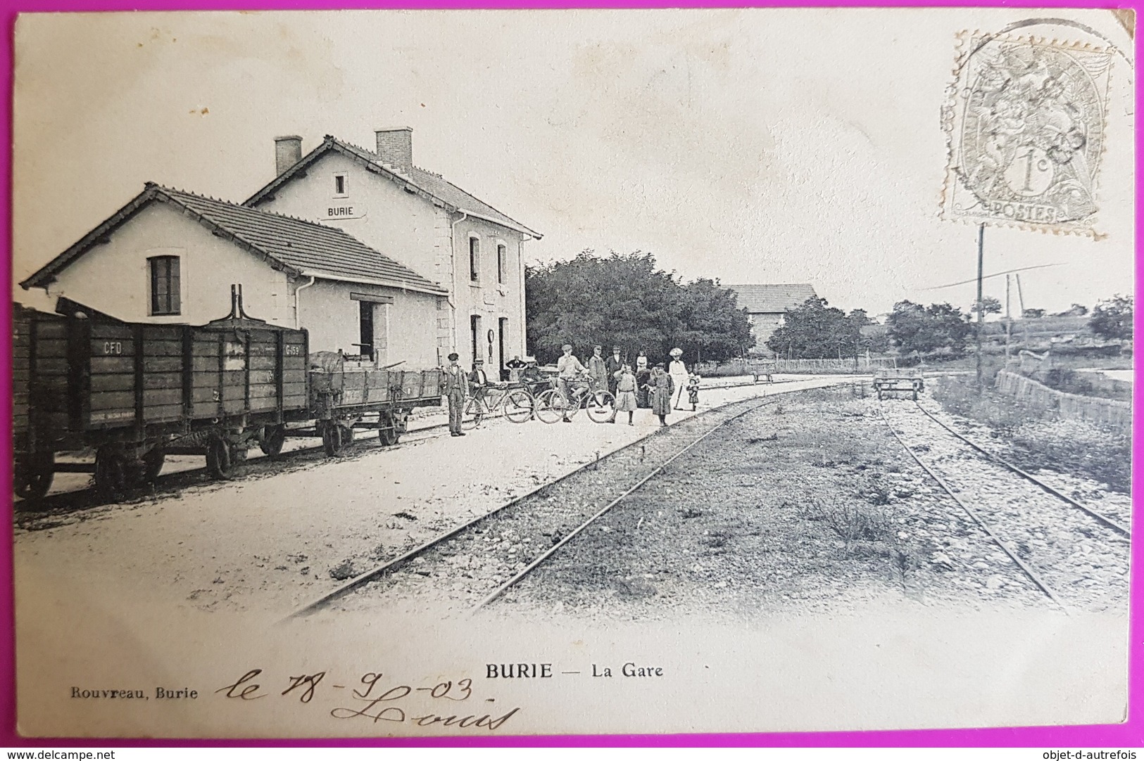 Cpa Burie La Gare 1900 Précurseur Rare Carte Postale 17 Charente Maritime Proche Saintes - Autres & Non Classés