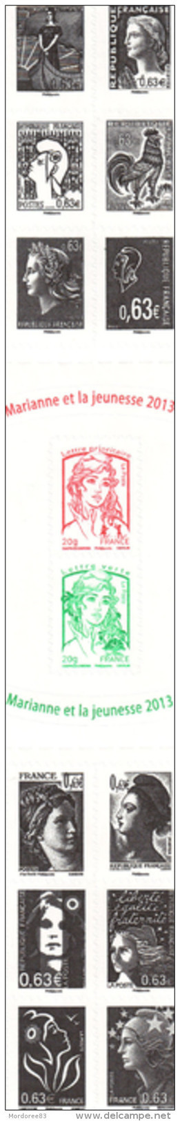 FRANCE 2013 CARNET 14 TIMBRES NEUF LUXE NON PLIE LA REPUBLIQUE AU FIL DU TIMBRE 1520B OU BC913 - BC 913 -      TDA160C - Autres & Non Classés