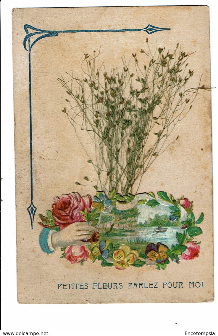 CPA- Carte Postale En Relief -Belgique Petites Fleurs Parlez Pour Moi  - VM2664 - Fleurs