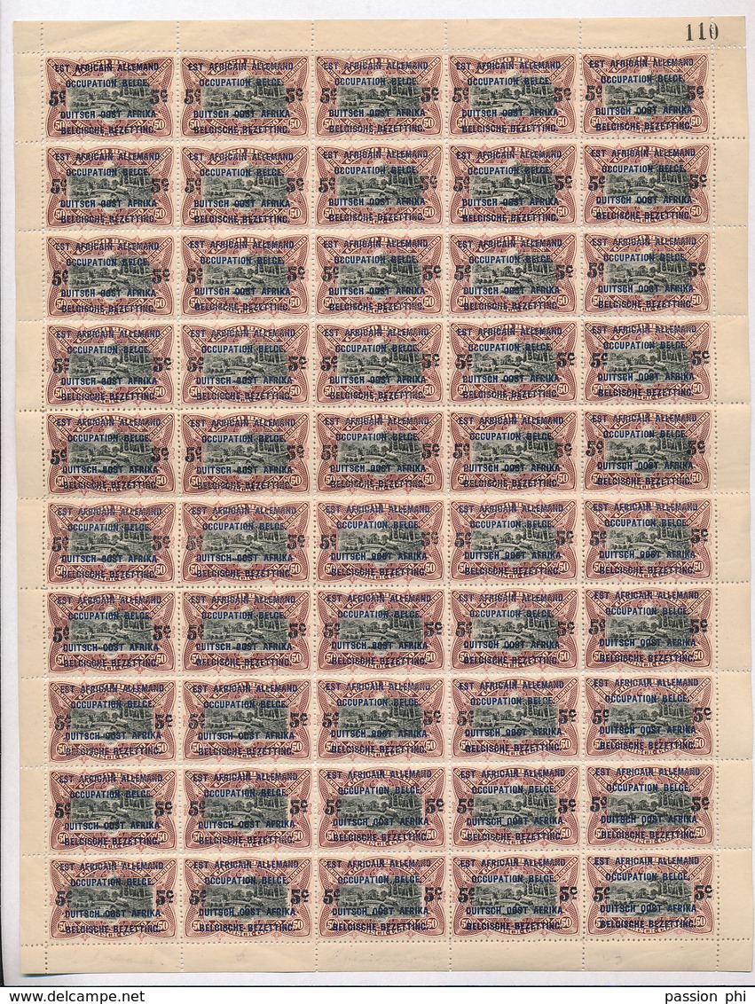 RUANDA URUNDI GEA 1922 ISSUE COB 45 SHEET MNH - Feuilles Complètes