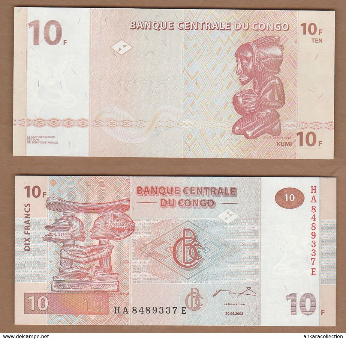 AC - DEMOCRATIC REPUBLIC OF CONGO 10 FRANCS HA 2003 UNCIRCULATED - Demokratische Republik Kongo & Zaire