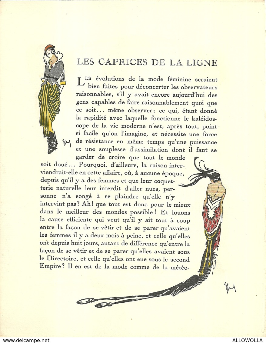 3419 "DA GAZETTE DU BON TON (PUBBL. DAL1912 AL1925)"LES CAPRICES DE LA LIGNE-LE GOUT AU THEATRE-DA PAG.209 A PAG.216-OR. - 1900 - 1949