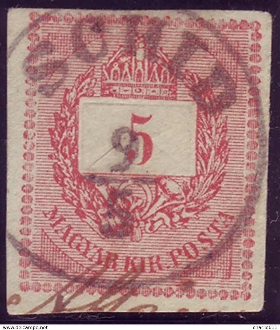 STEPHEN CROWN-5 KR-NUMBERS-POSTMARK SCHID-IMPERFORATED-VOJVODINA - SERBIA - YUGOSLAVIA - HUNGARY - 1905 - Banat-Bacska