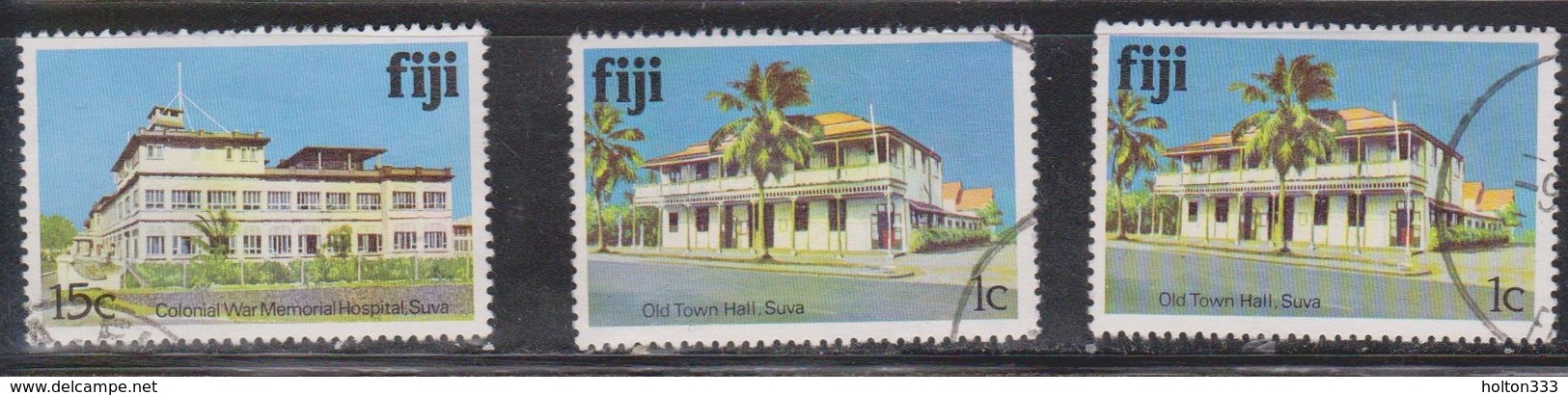 FIJI Scott # 416, 409 X 2 Used - Buildings - Fiji (...-1970)