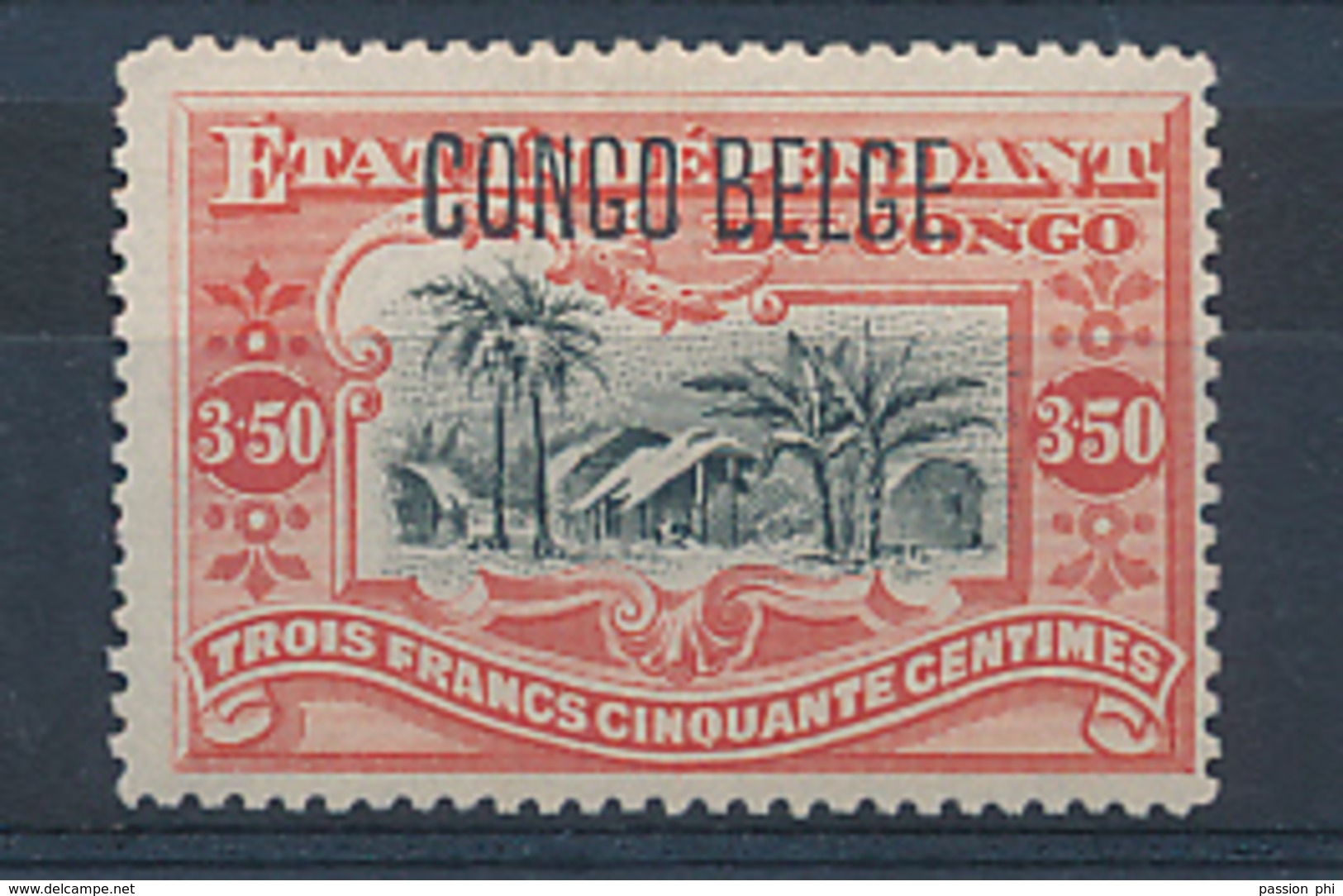 BELGIAN CONGO 1909 ISSUE COB 47 LH PLATE NUMBER 27 - Neufs