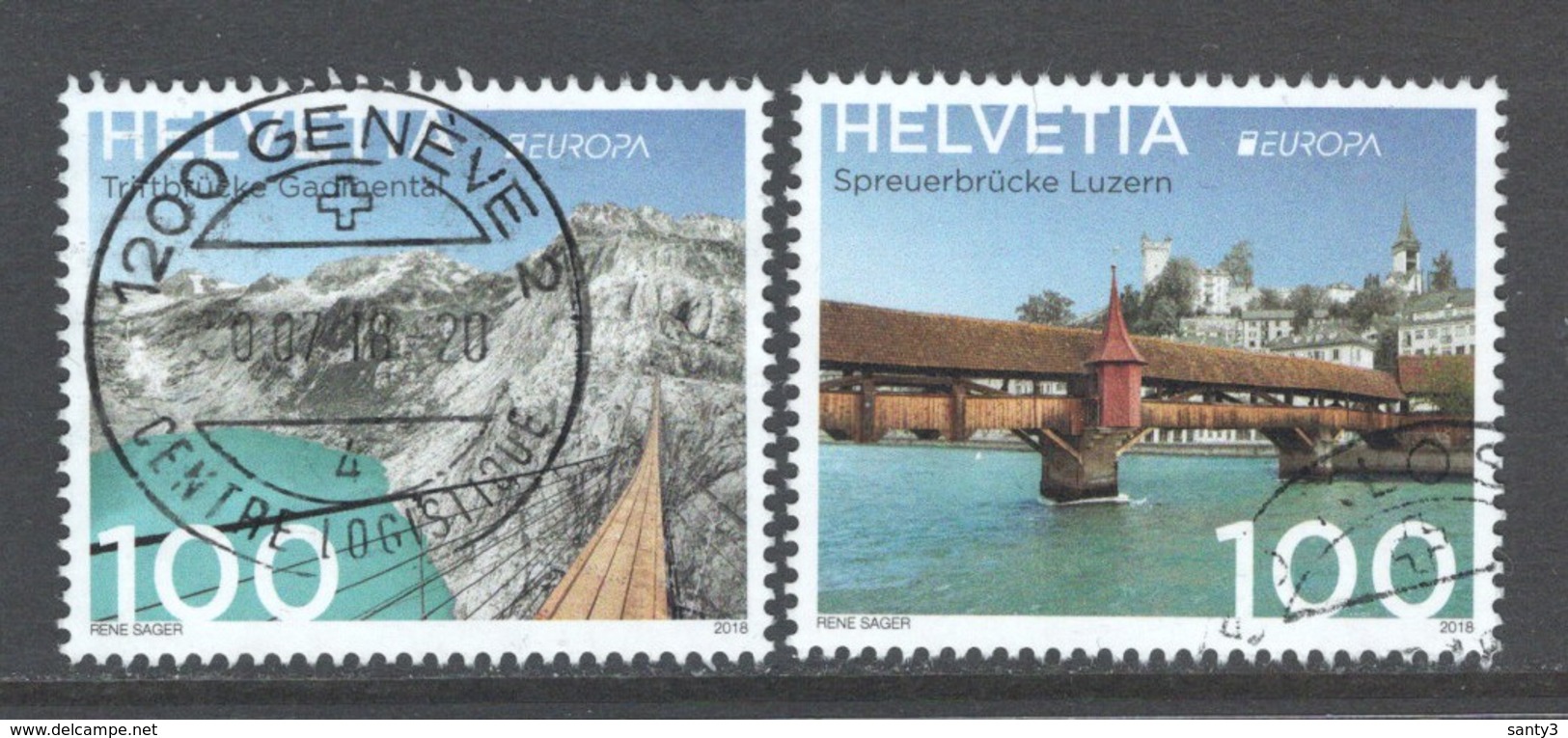 Zwitserland, Mi 2541-42  Jaar 2018, Europa Cept, Reeks,  Gestempeld, - Used Stamps