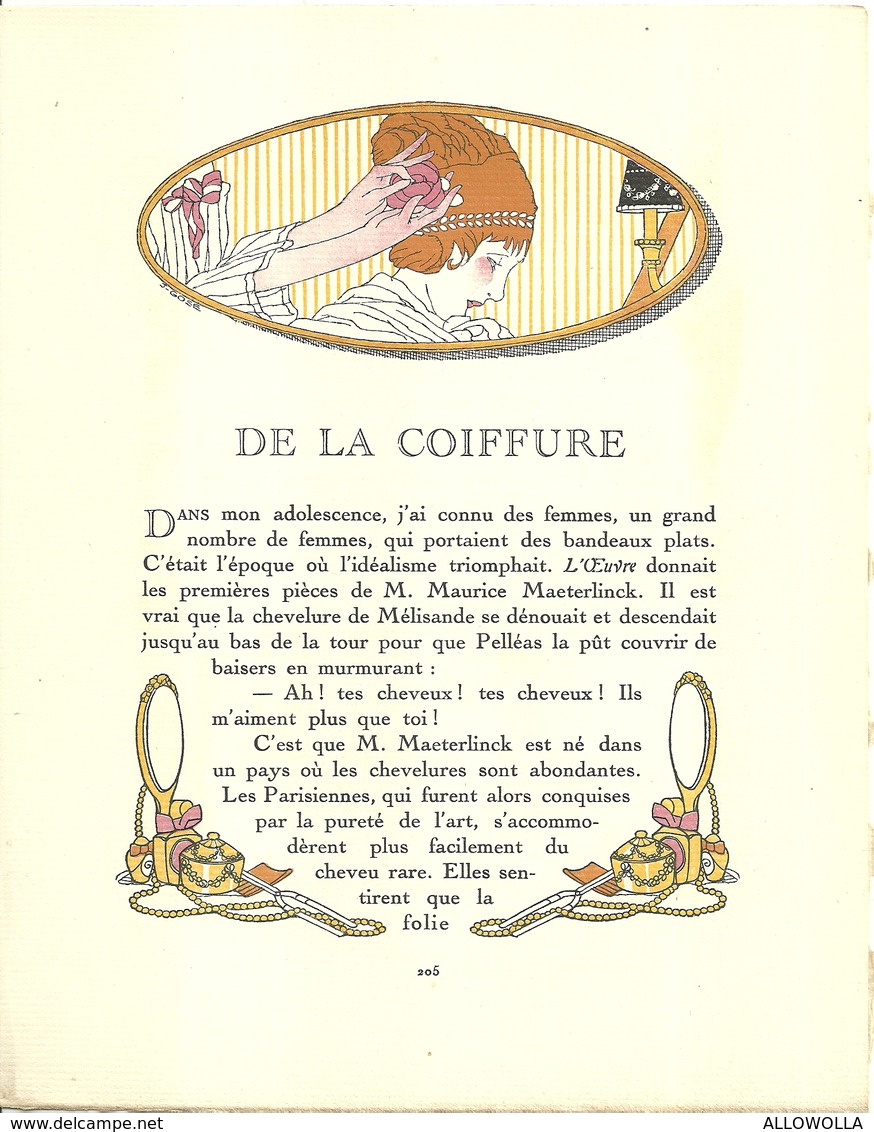 3420 "DA GAZETTE DU BON TON (PUBBL. DAL1912 AL1925)"DE LA COIFFURE-DA PAG.205 A PAG.208-ORIGINALE - 1900 - 1949