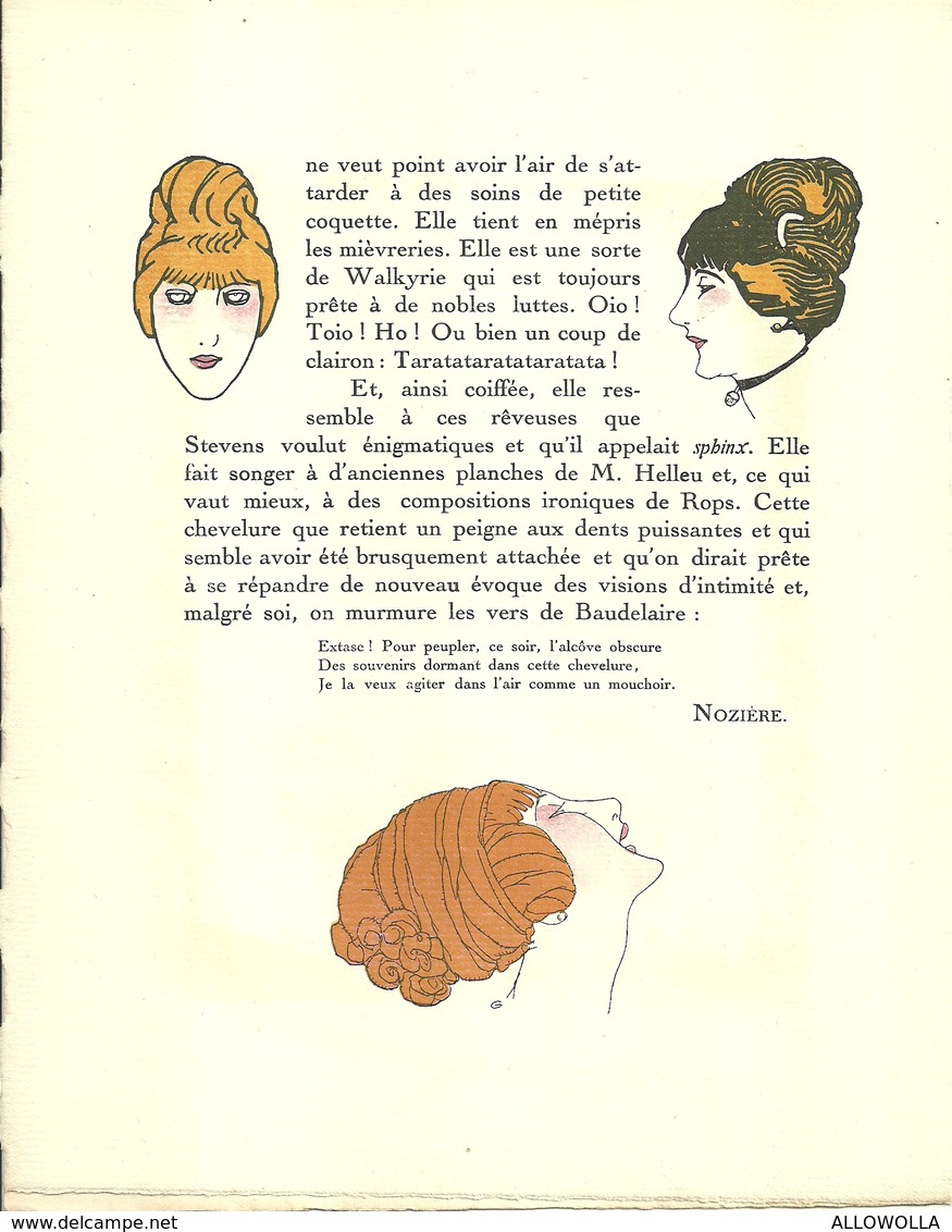 3420 "DA GAZETTE DU BON TON (PUBBL. DAL1912 AL1925)"DE LA COIFFURE-DA PAG.205 A PAG.208-ORIGINALE - 1900 - 1949