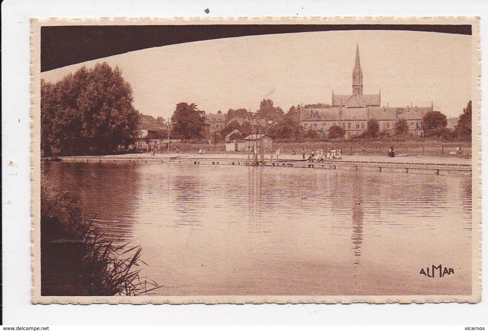 CPA 08 SEDAN L'église De Torcy Et La Meuse Aux Bains Publics - Sedan