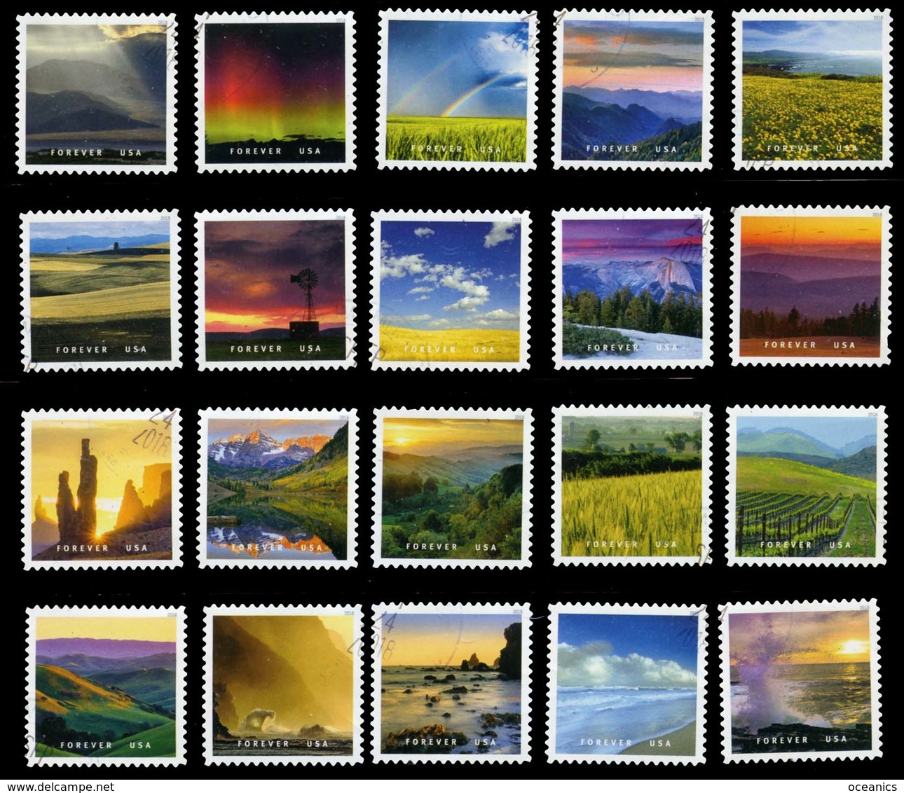 Etats-Unis / United States (Scott No.5298a-t - O Beautiful) ) (o) TB / VF - Used Stamps