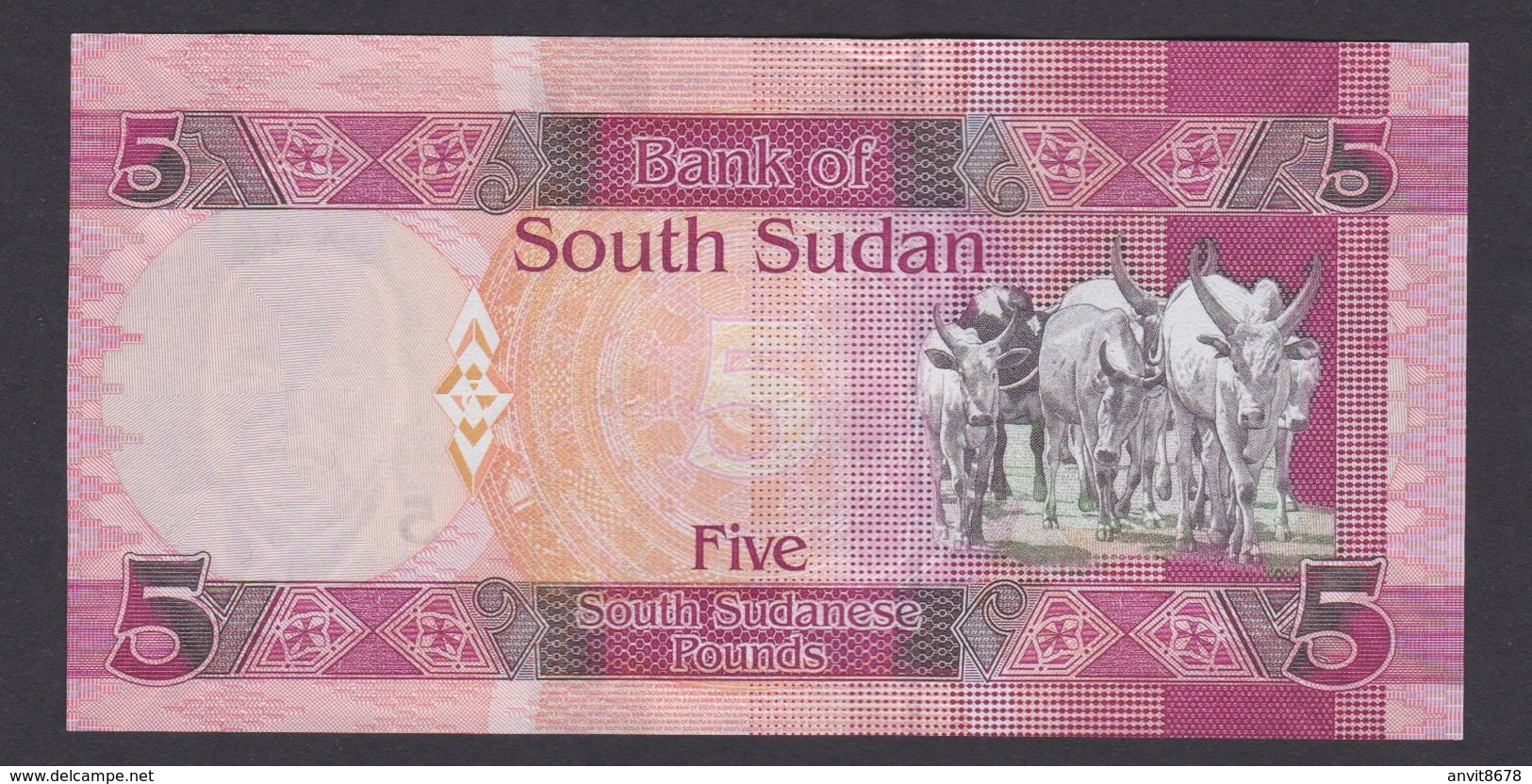 SOUTH SUDAN 5  2015 UNC - Sudán Del Sur