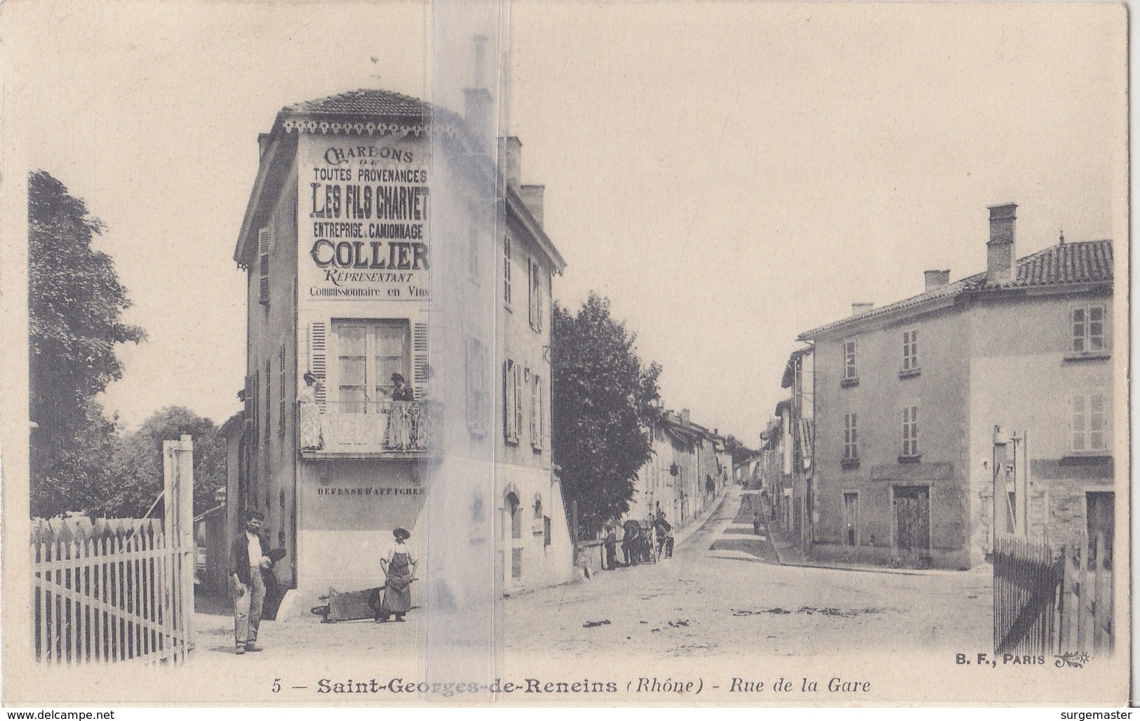 CPA  SAINT-GEORGES-DE-RENEINS  RUE DE LA GARE - Autres & Non Classés