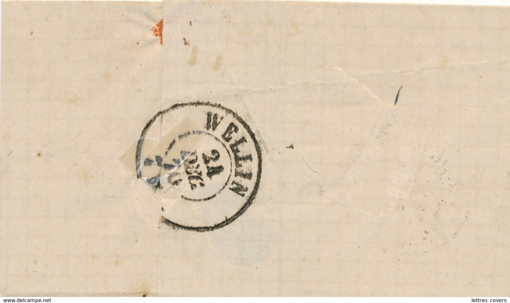 Belgique Cachet Facteur " BS " BELVAUX Sur Lettre Affrt N°30 Obl "312 " + " ROCHEFORT 23/12/70 " Pour WELLIN - 1869-1883 Leopold II.