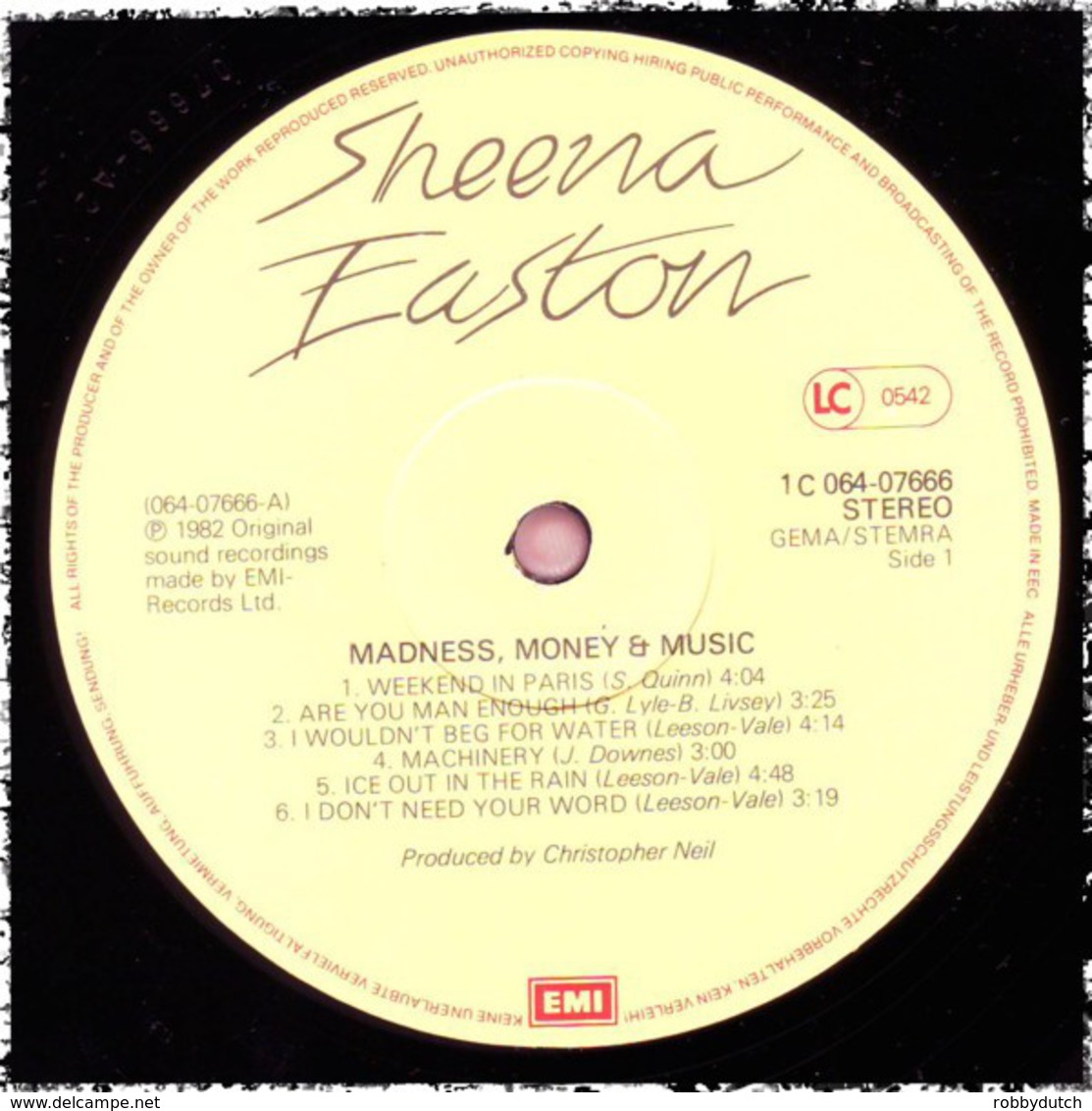 *LP*  Sheena Easton - Madness Money And Music - Soul - R&B