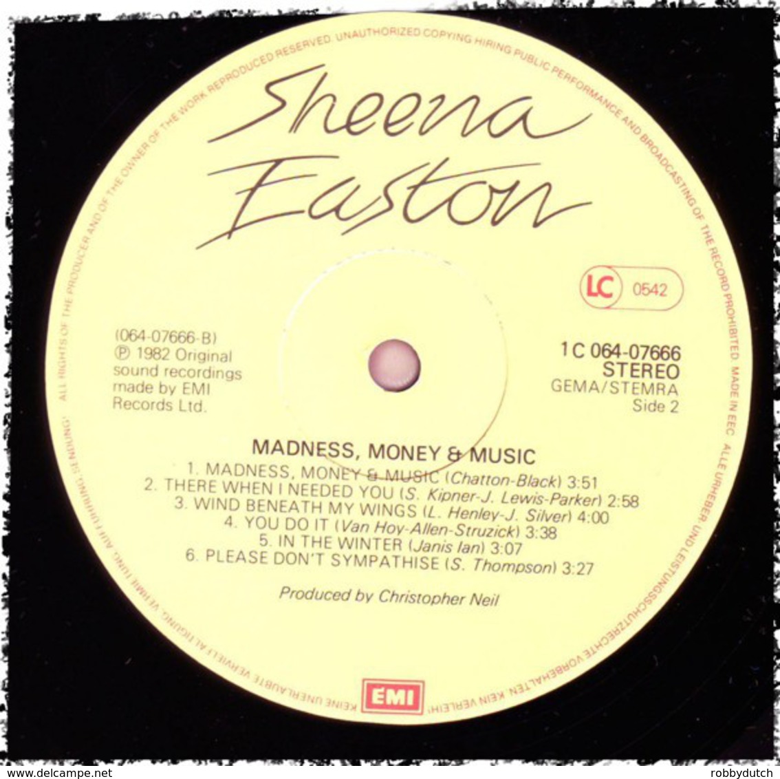 *LP*  Sheena Easton - Madness Money And Music - Soul - R&B