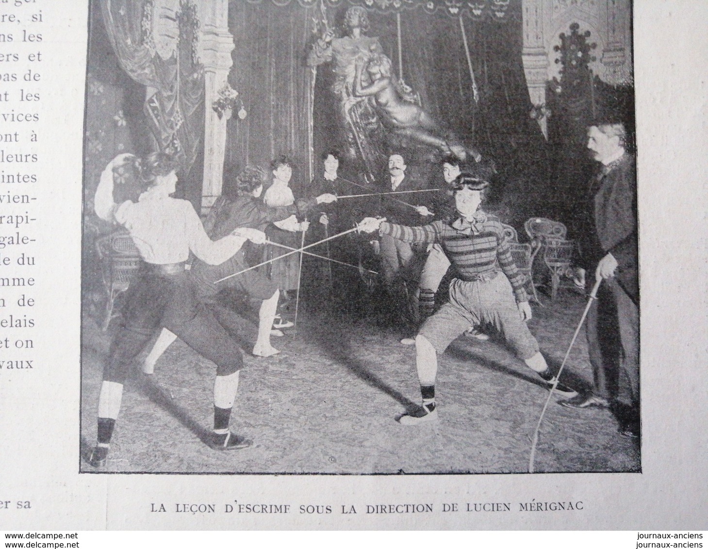 1902 LE SPORT AU THÉÂTRE - LEÇON DE CANNE CASTERES ET D'ESCRIME LUCIEN MERIGNAC - 1850 - 1899