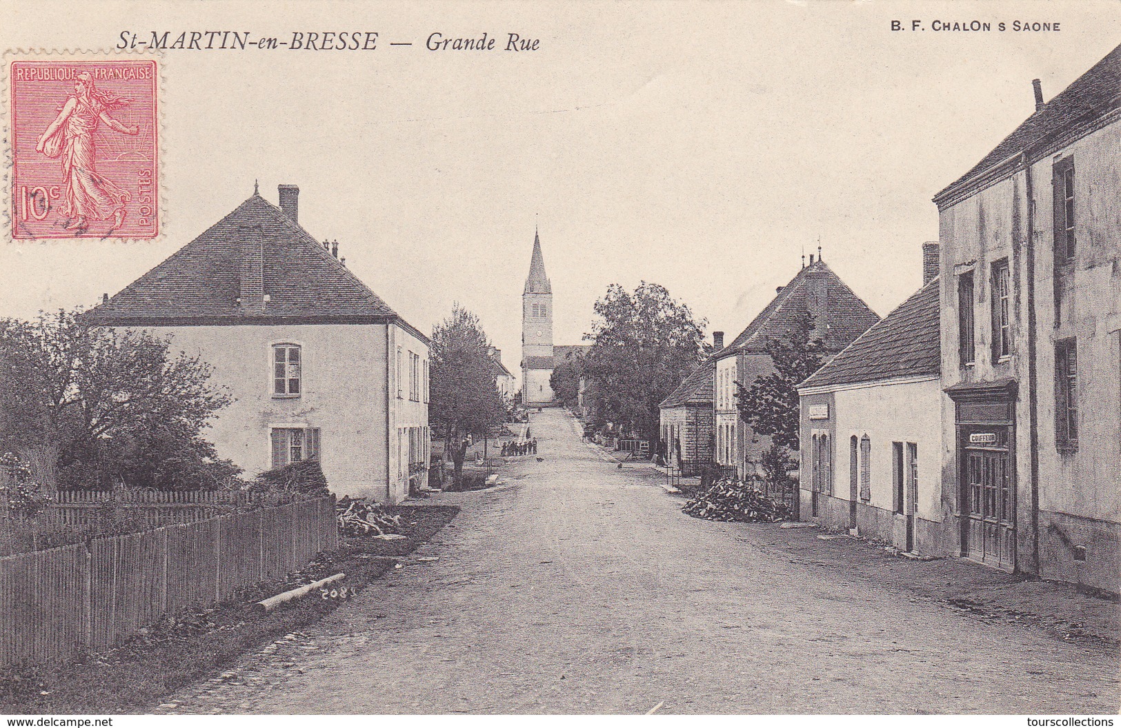 CPA 71 @ SAINT MARTIN EN BRESSE - Grande Rue En 1905 - Autres & Non Classés