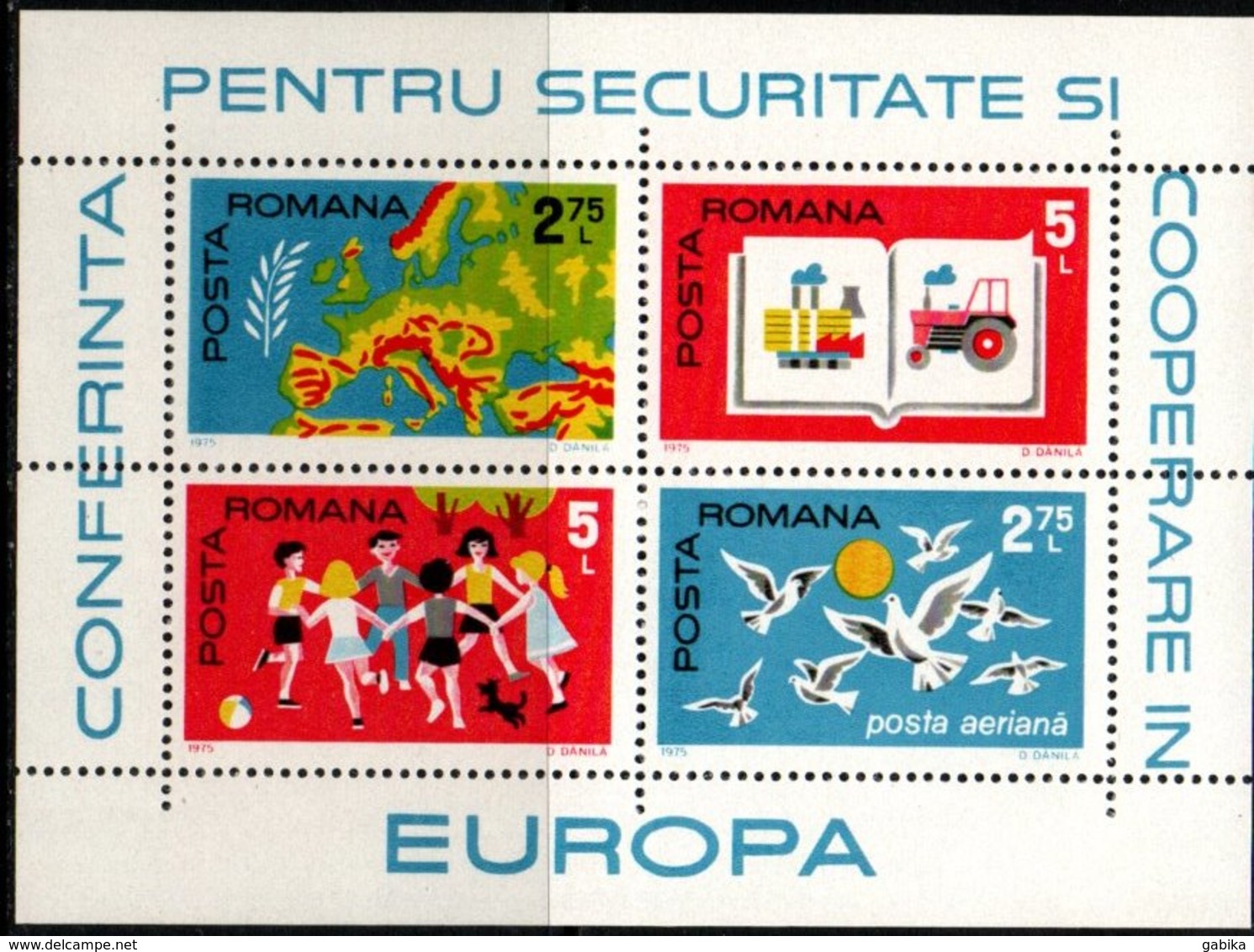 Romania 1975 Scott C198 MNH Sheet Europe Security And Cooperation - Nuovi