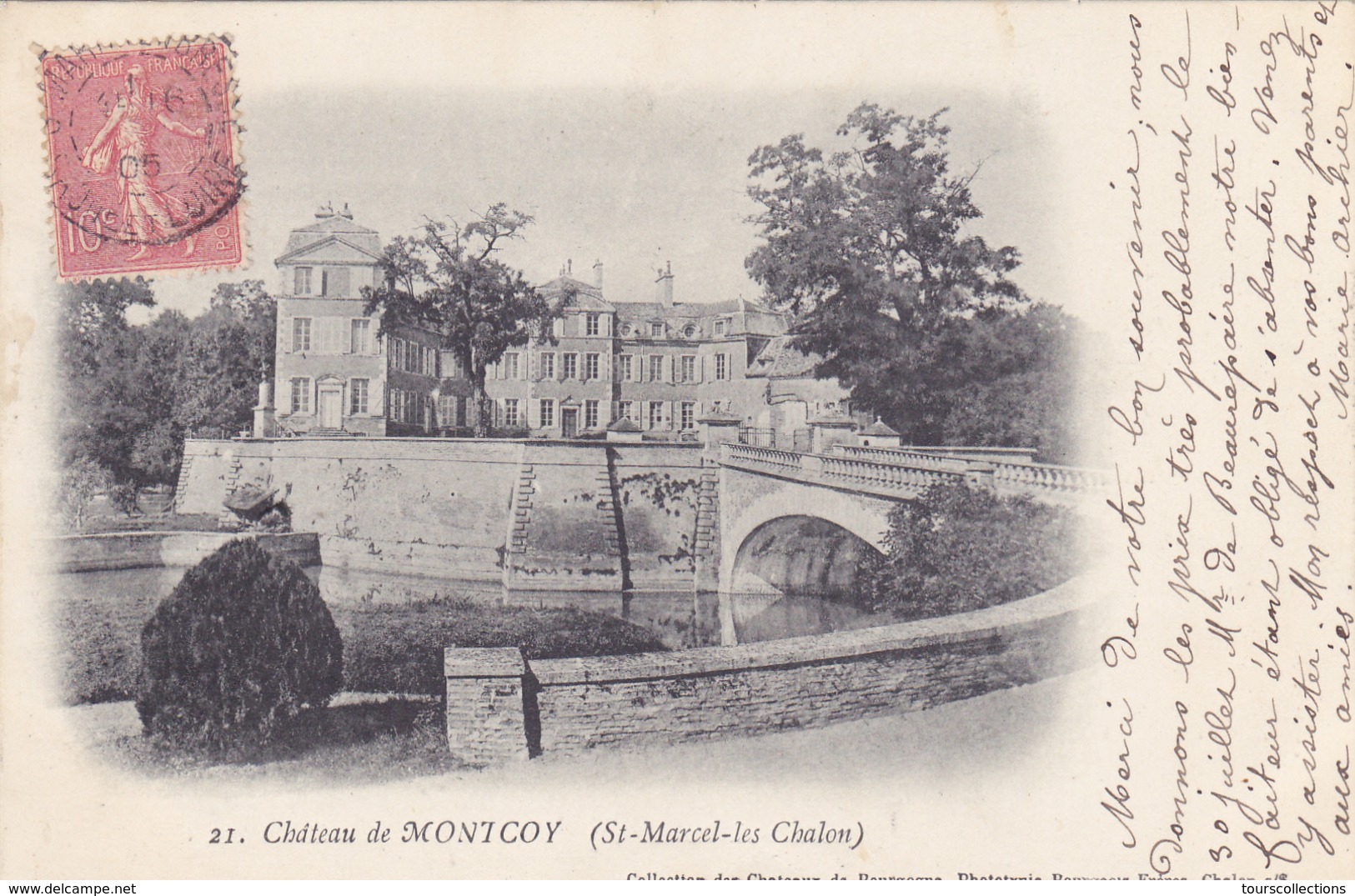 CPA 71 @ SAINT MARCEL LES CHALON - Château De Montcoy En 1905 - Autres & Non Classés