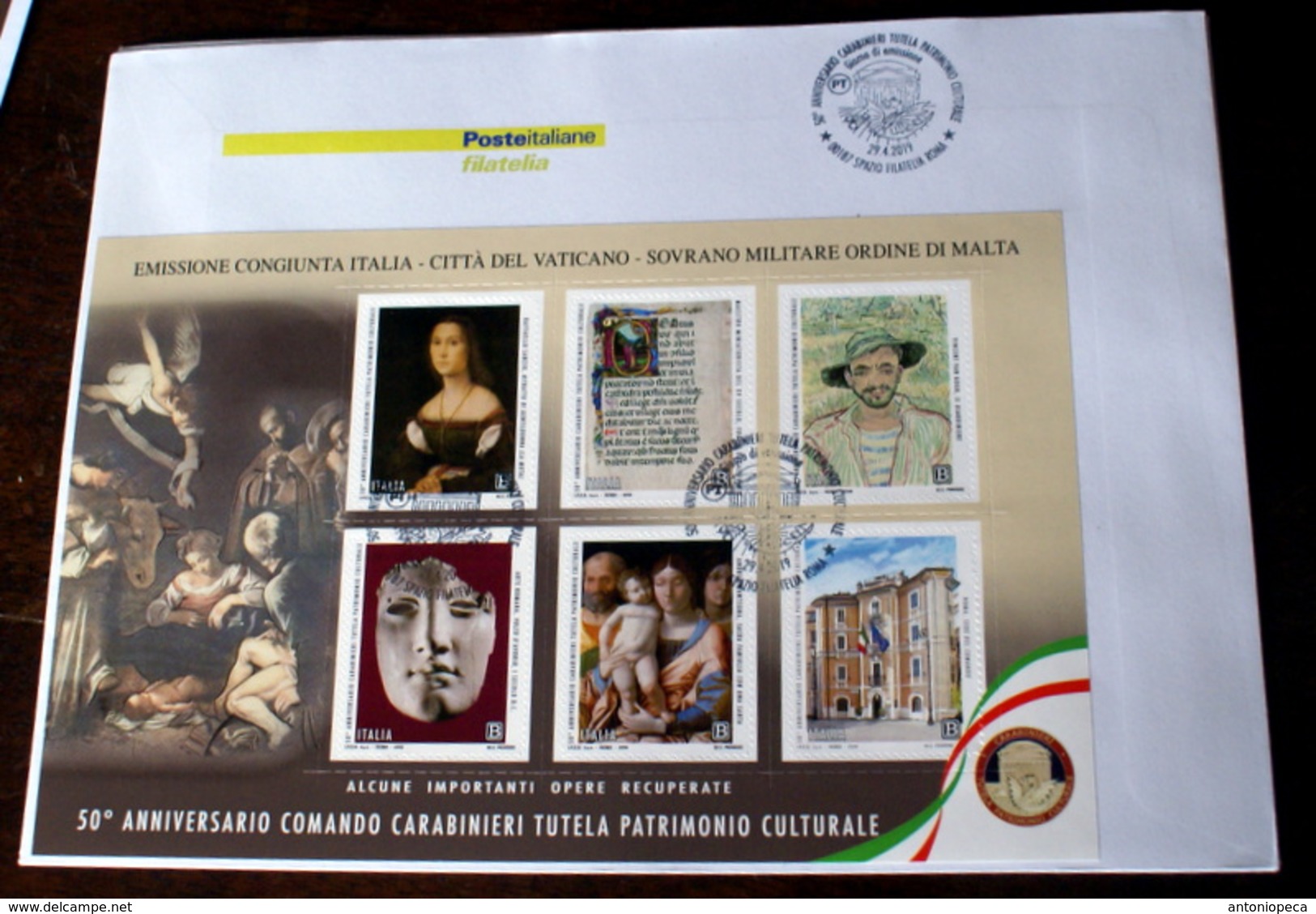 ITALY 2019. 5OTH ANNIV. FOUNDATION CARABINIERI TUTELA PATRIMONIO CULTURALE FDC - FDC