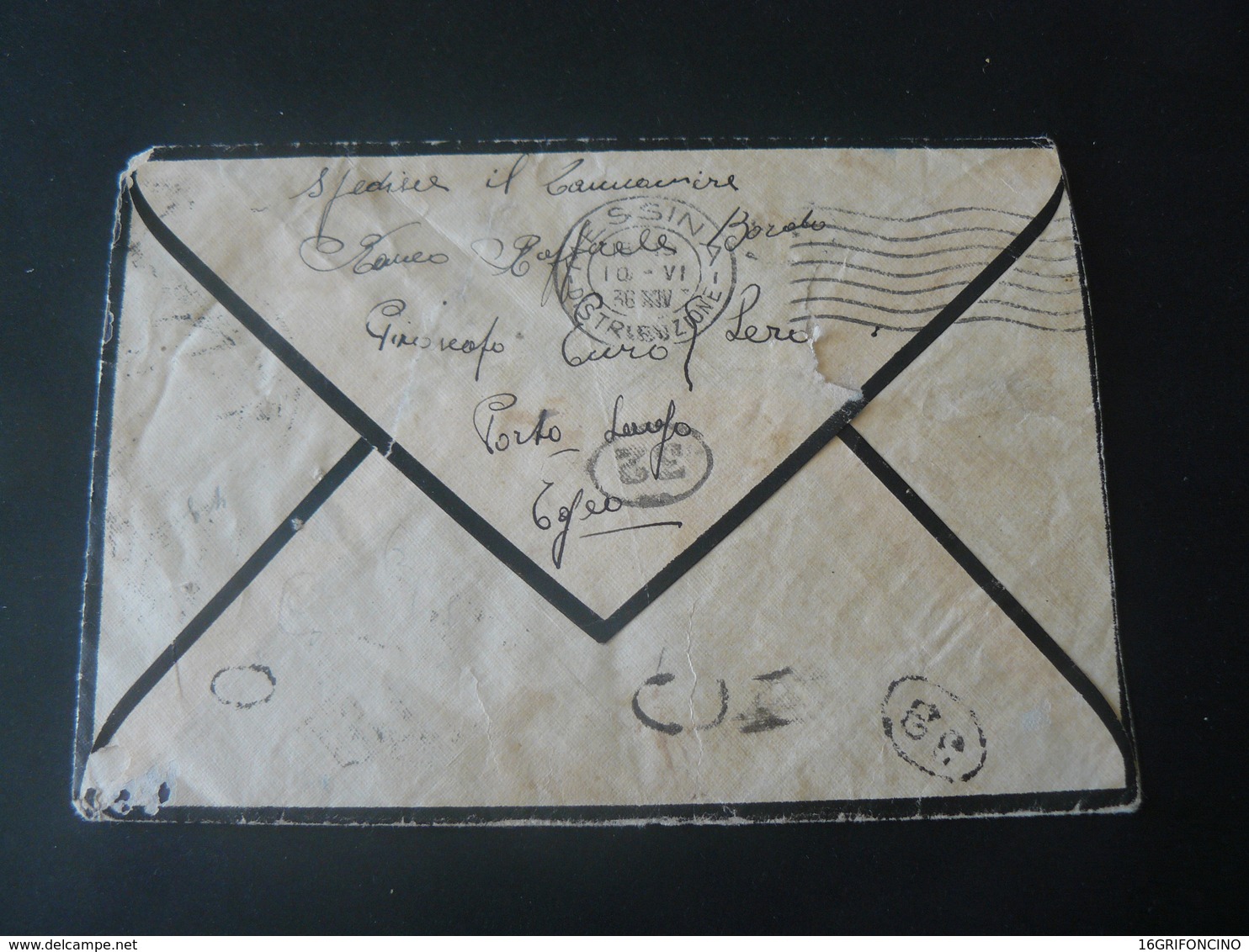 1936 BEAUTIFUL LETTER GO FROM LERO IN EGEO TO MESSINA WITH 2 POSTAGESTAMPS OF HIGH VALUE / ALTO VALORE - Aegean