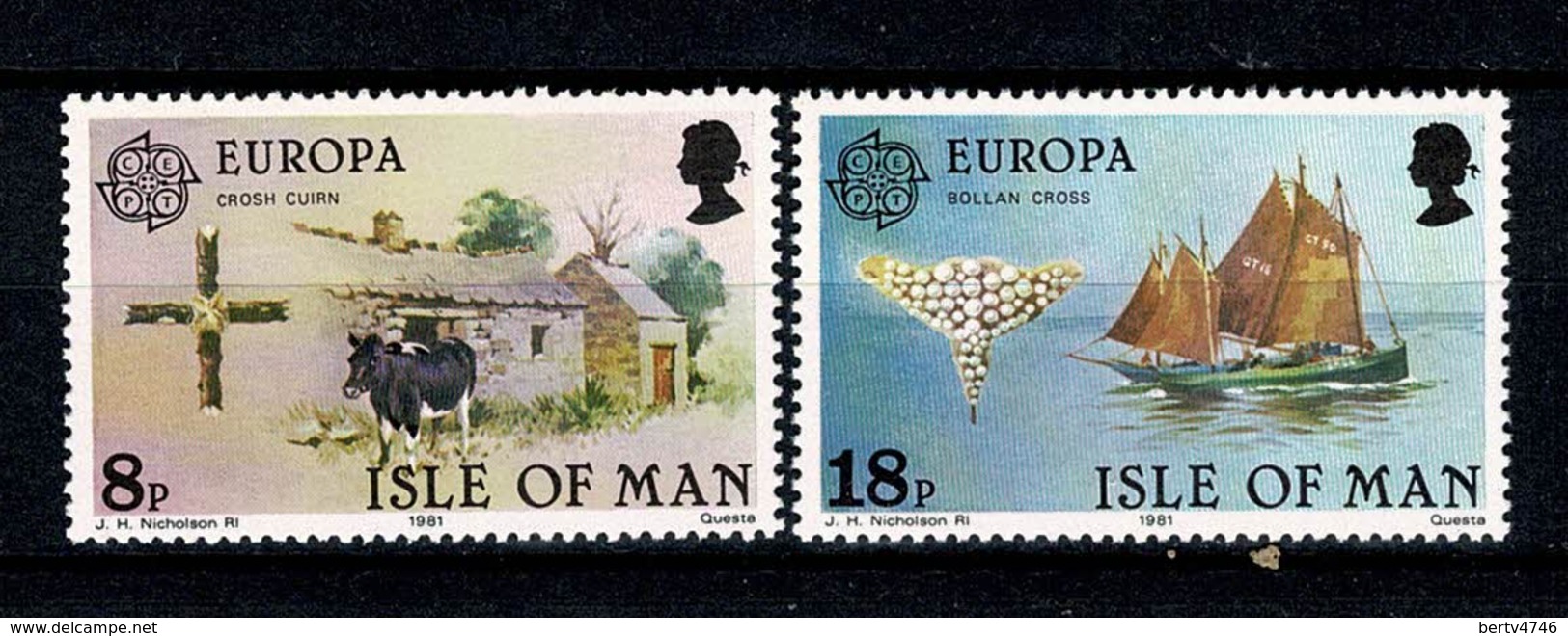 Man 1981 EUROPA Yv 182/83**, Mi 187/88** MNH - Isola Di Man