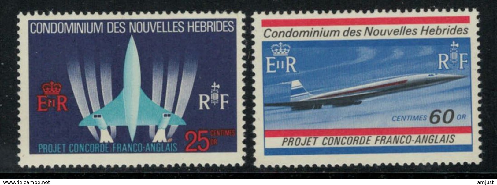 Nouvelles Hébrides // 1960-1980 // 1968 // Avions Supersoniques Timbres Neufs** MNH No. Y&T 276-277 - Neufs