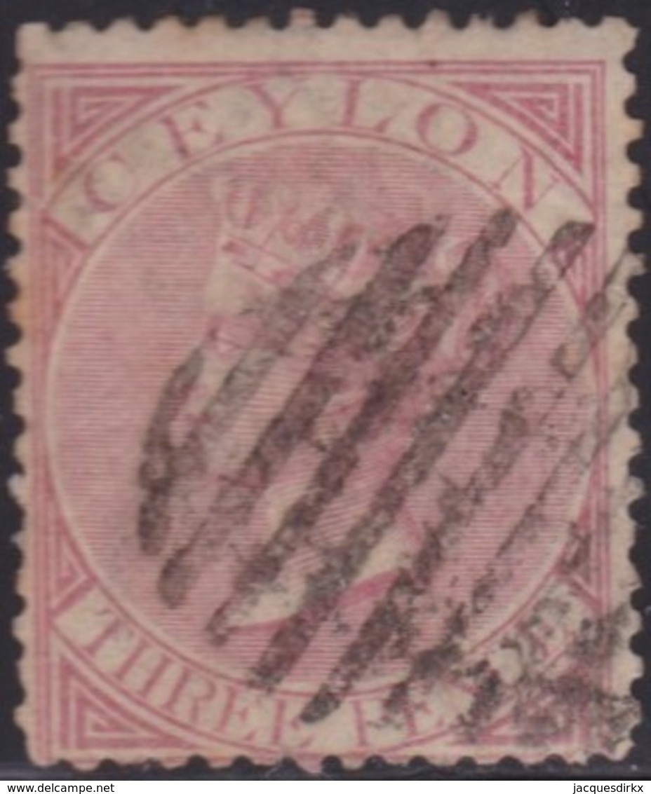 Ceylon      .   SG      .     62a    .         O      .       Cancelled      .   /    .   Gebruikt - Ceylon (...-1947)