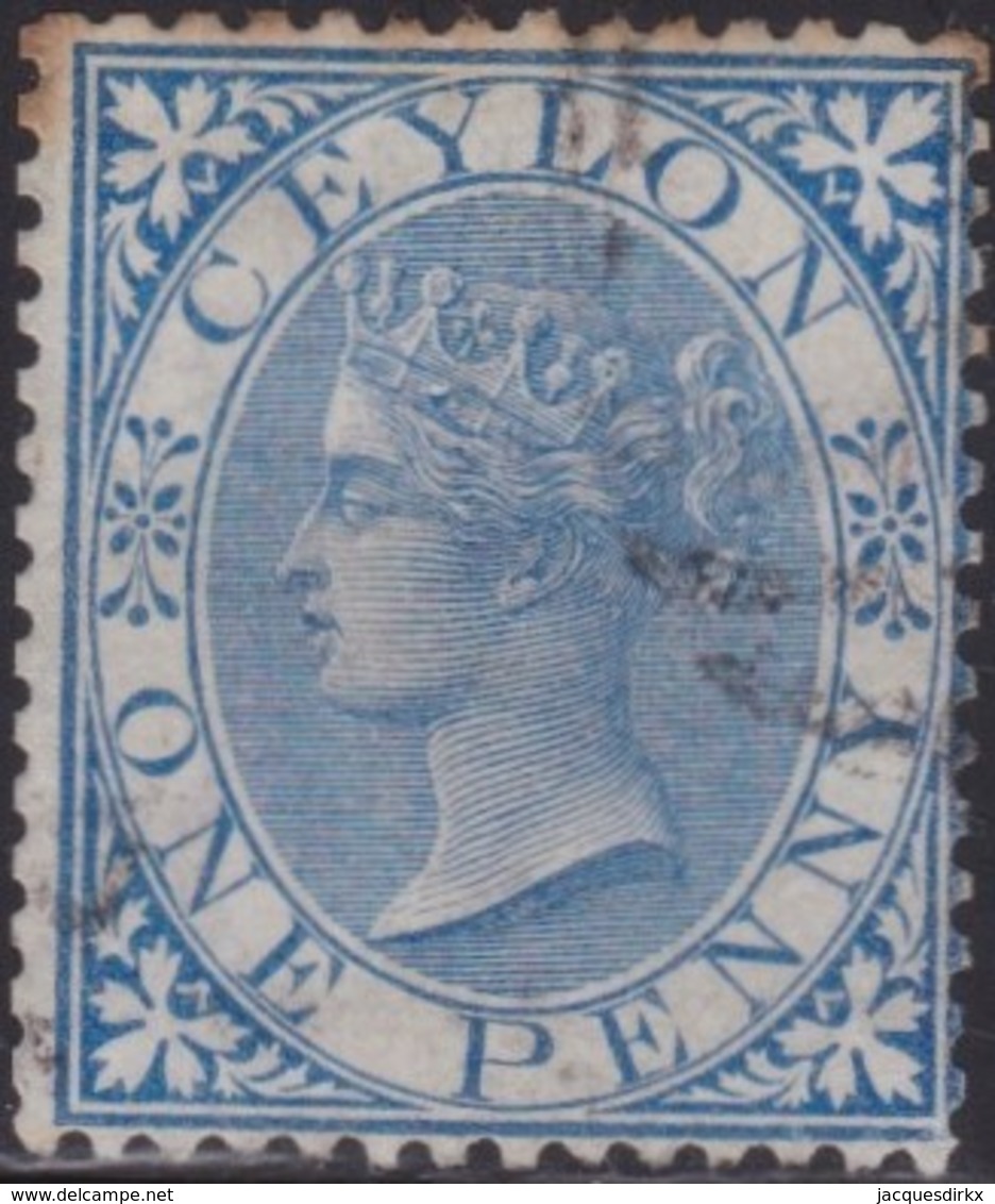 Ceylon      .   SG      .     61    .         O      .       Cancelled      .   /    .   Gebruikt - Ceylon (...-1947)